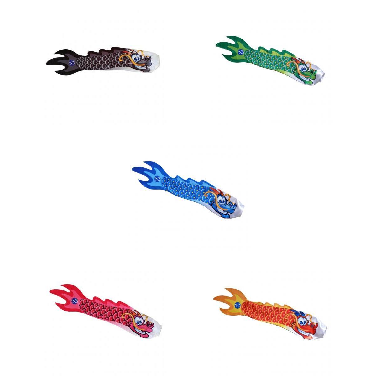5pcs Dragon Flag Outdoor Windsock Carp Streamer Garden Hanging Decor