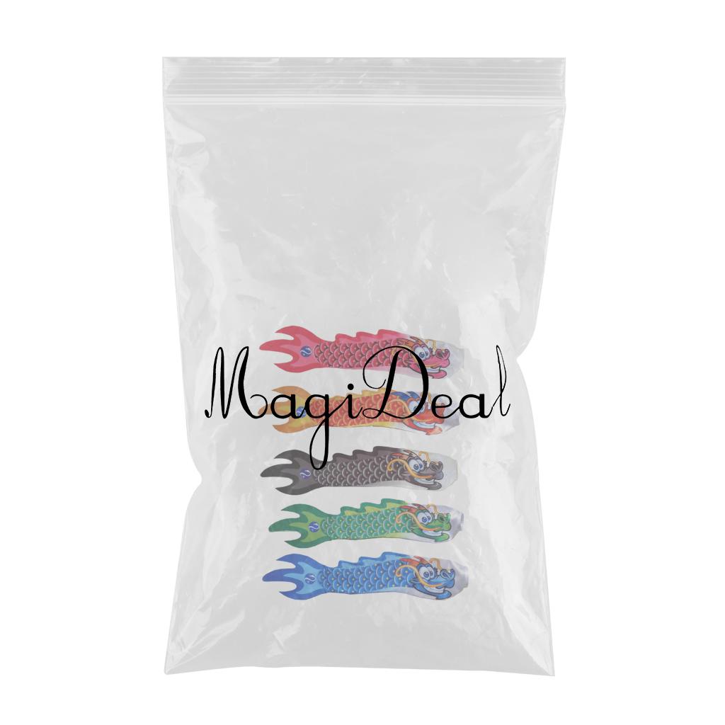 5pcs Dragon Flag Outdoor Windsock Carp Streamer Garden Hanging Decor