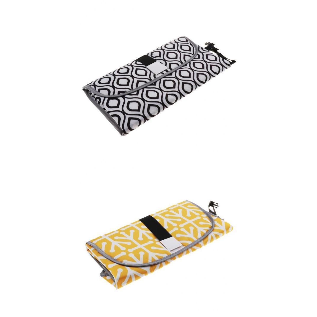 2Pcs Baby Portable Changing Pad 3-in-1 Diaper Clutch Changing Station