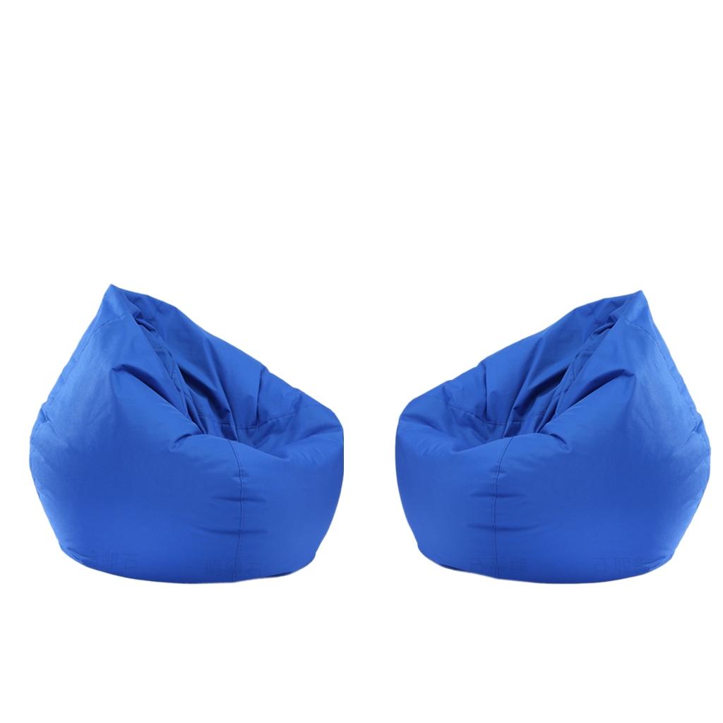 2 Pieces Waterproof Stuffed Animal Storage Bean Bag Cover Royal Blue