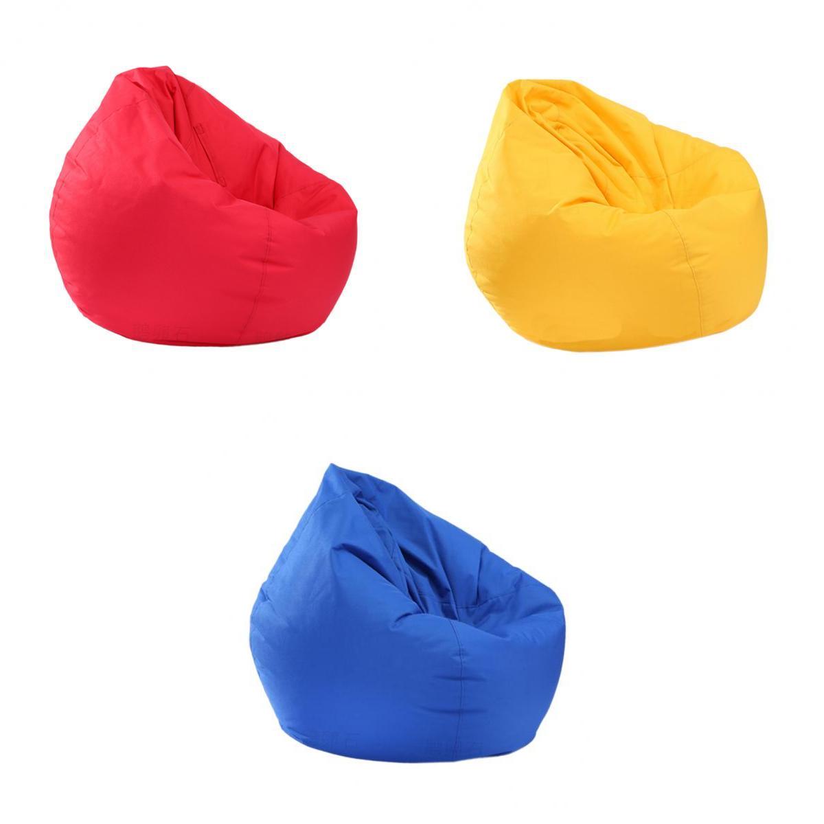 3Pieces Waterproof Stuffed Animal Storage Bean Bag Cover Red & Yellow & Blue