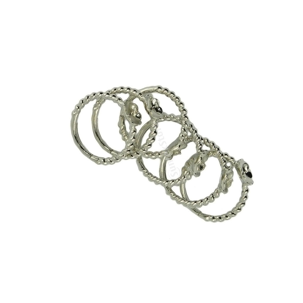 7pcs Brass Blank Bezel Adjustable Ring Peg Moun Flower Cup DIY Filigree Ring