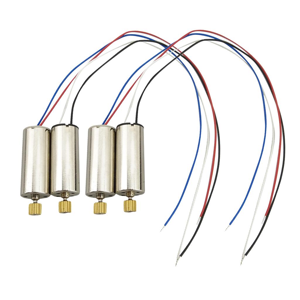 4 Pieces CW CCW Copper Teeth Motor for Hubsan H502E H502S H50 X4 Drone