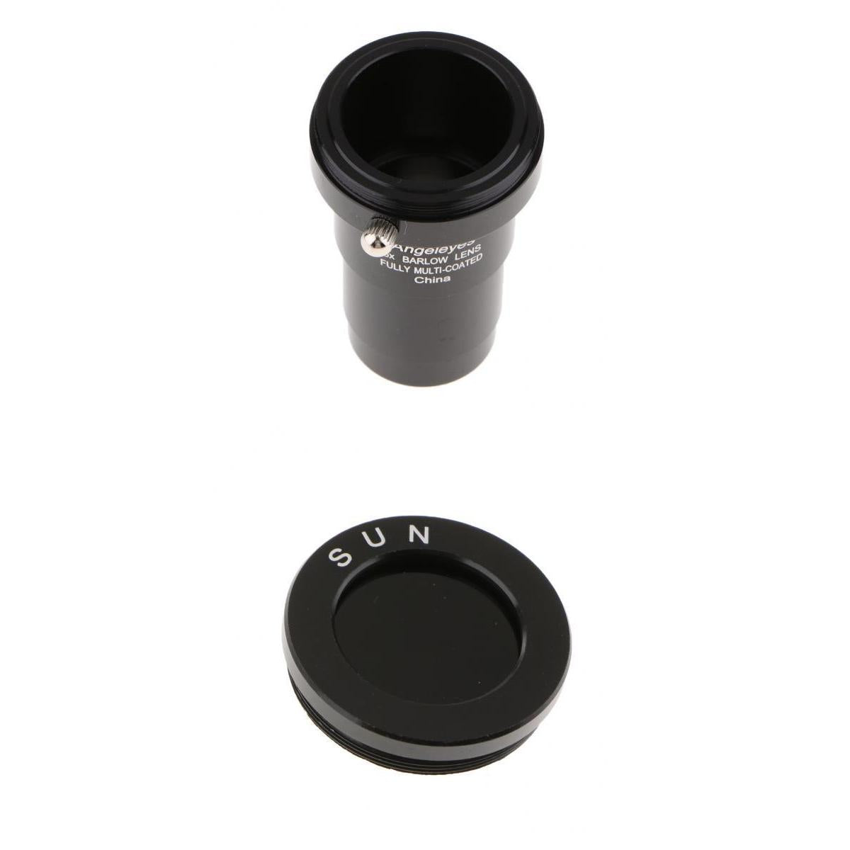 Barlow Lens 1.25/31.7mm Astronomy Telescope Eyepiece 5X & Black Filter"