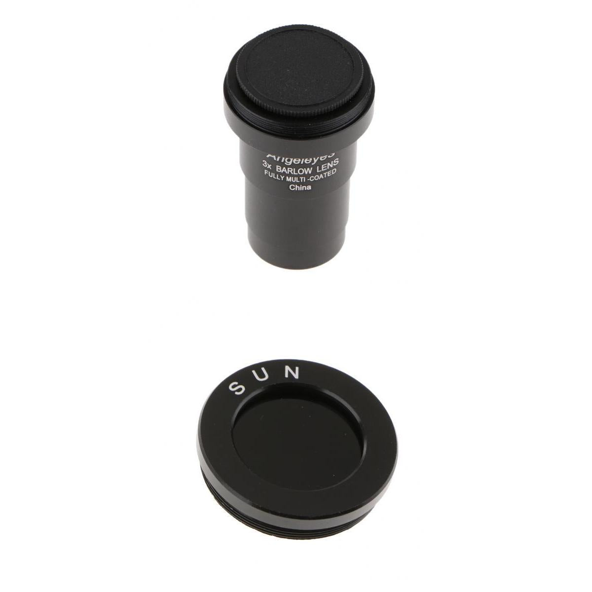 Barlow Lens 1.25/31.7mm Astronomy Telescope Eyepiece 3X & Black Filter"