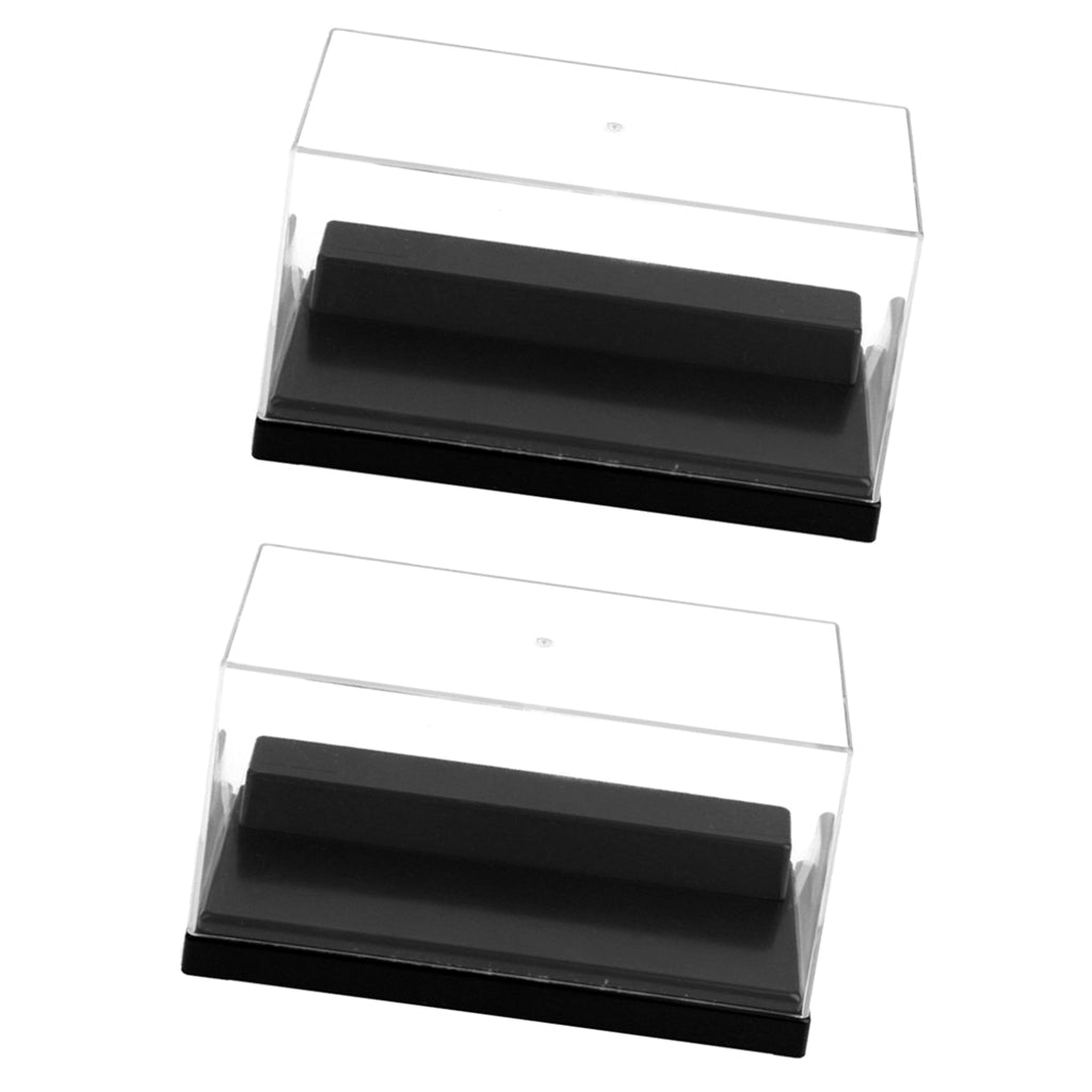 2pcs Clear Acrylic Display Box Case Car Figure Display 2 Steps Dustproof S