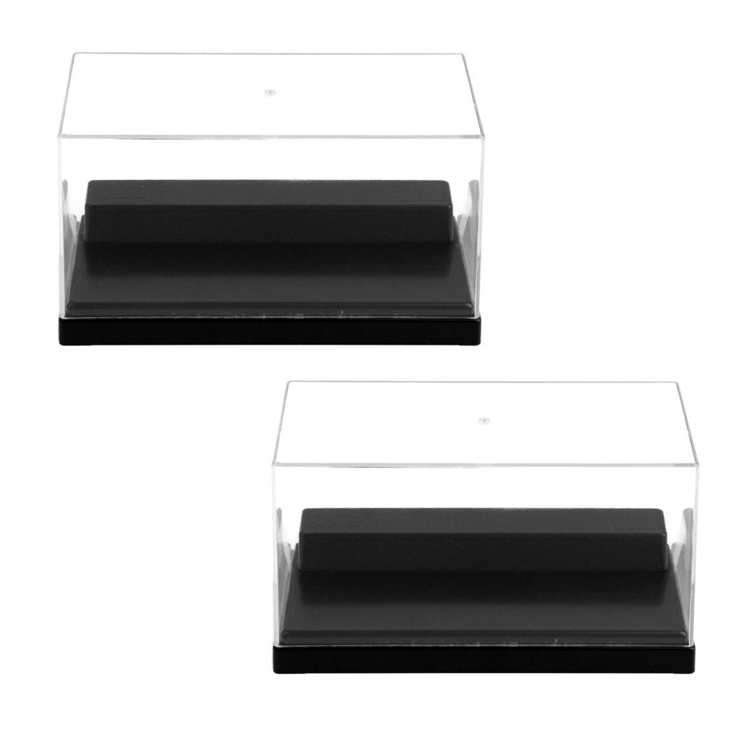 2pcs Clear Acrylic Display Box Case Car Figure Display 2 Steps Dustproof S