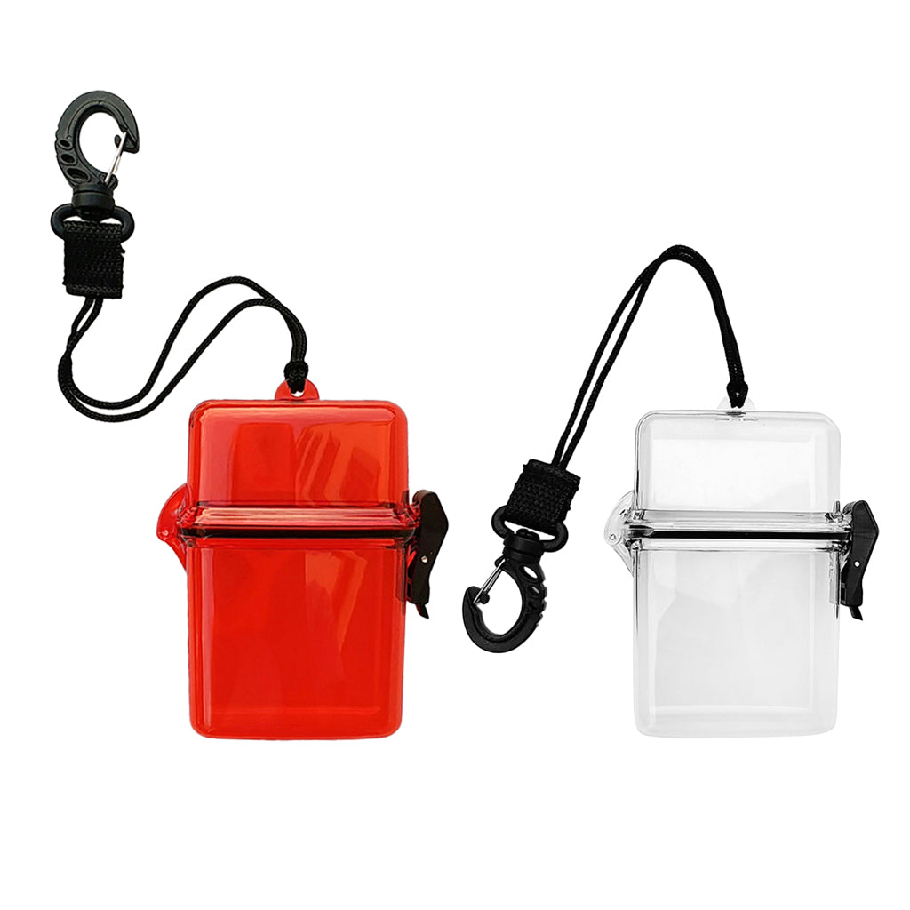 2 Pieces Waterproof Box Container Clip for Scuba Diving Surf Kayak Swim