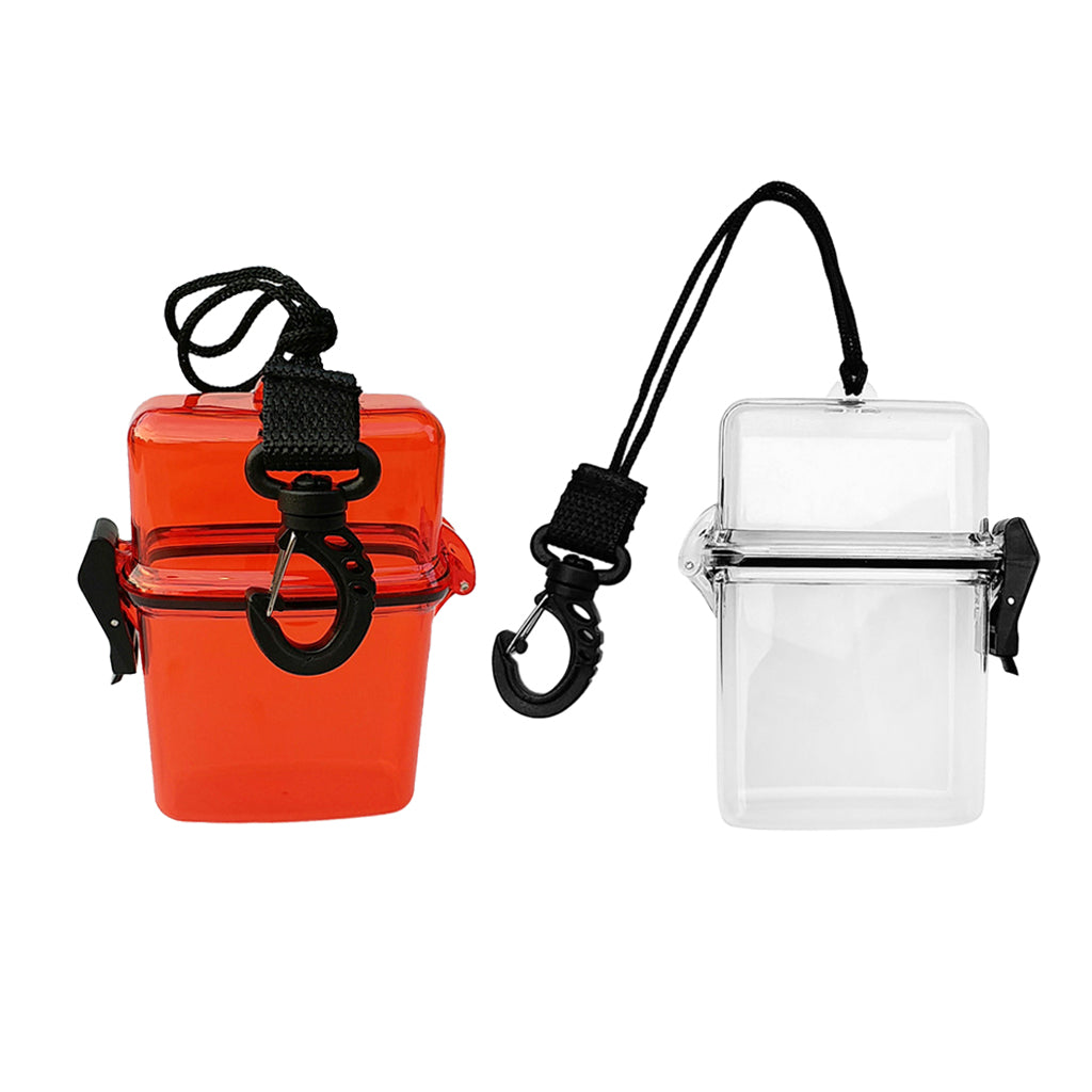 2 Pieces Waterproof Box Container Clip for Scuba Diving Surf Kayak Swim
