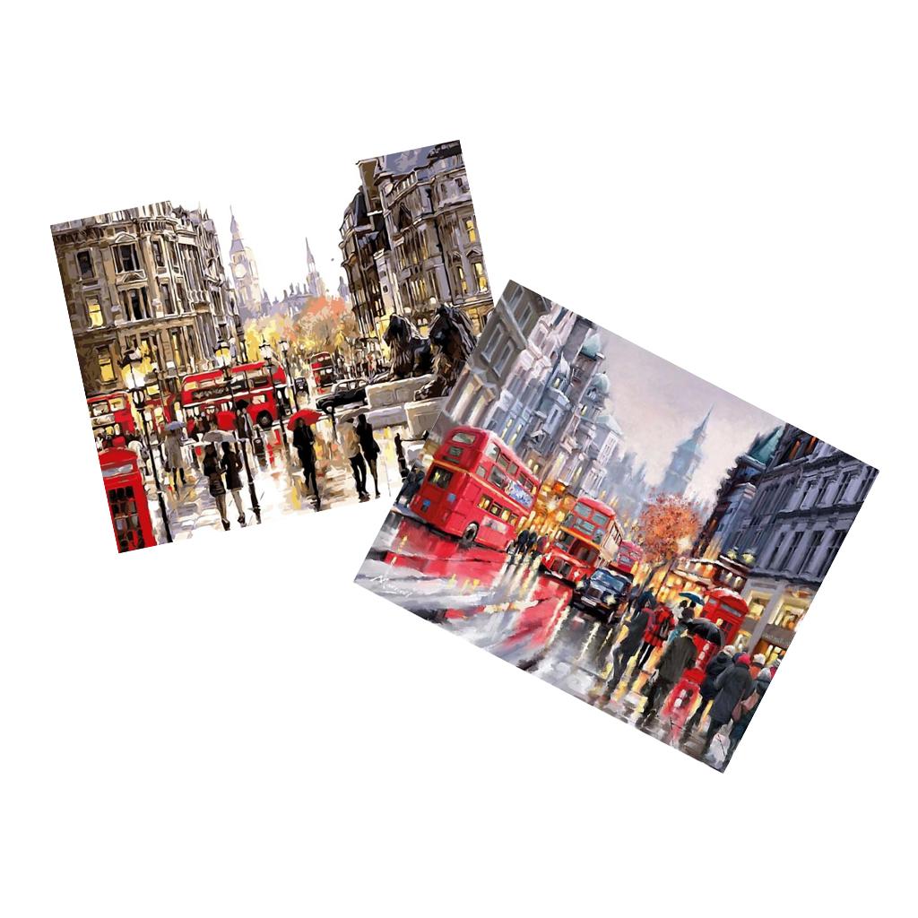 2 Sets Frameless DIY Acrylic Painting By Number Kit Canvas Art Painting