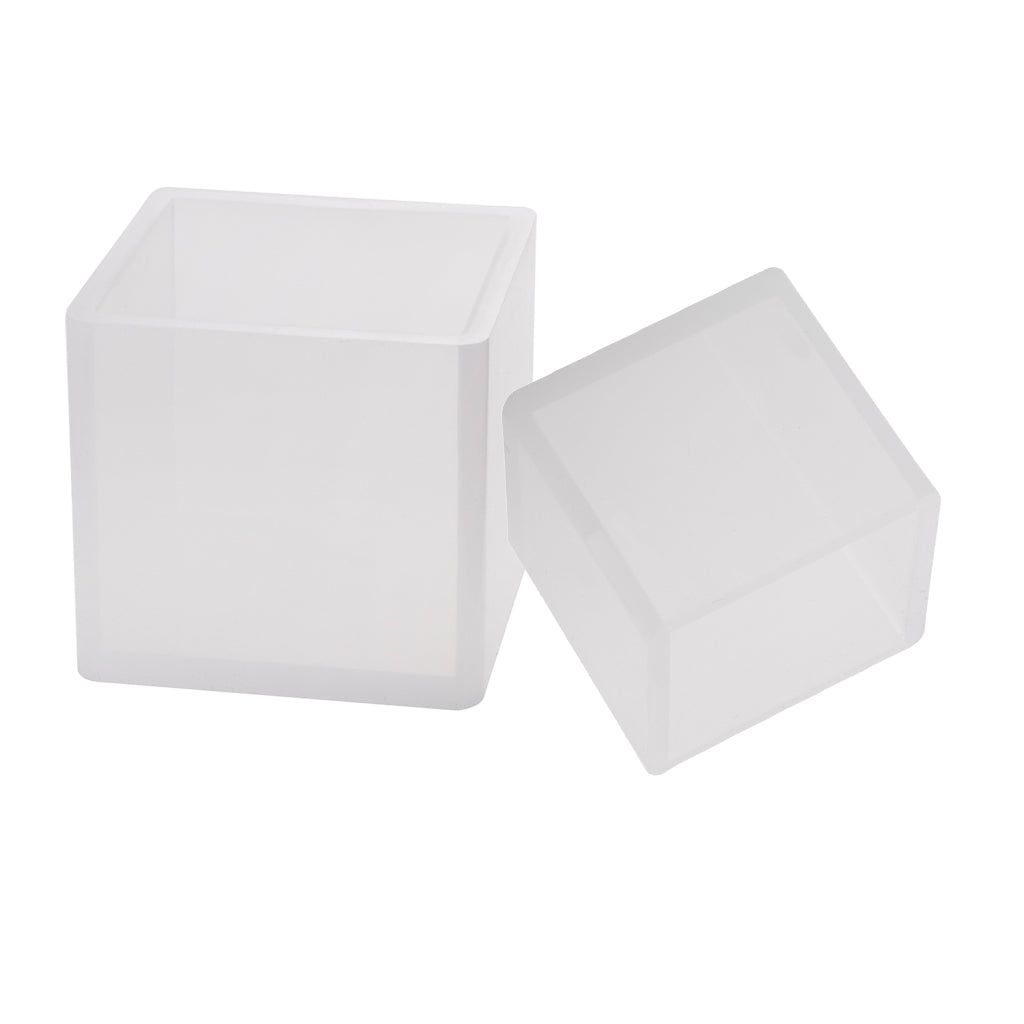2x Silicone DIY Molds for Resin Jewelry Making Decor Craft Tool Cube 35/65mm