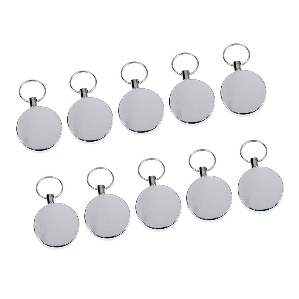 10 Pieces Retractable Badge Reel ID Holder Fishing Lanyard Reel Card Holder