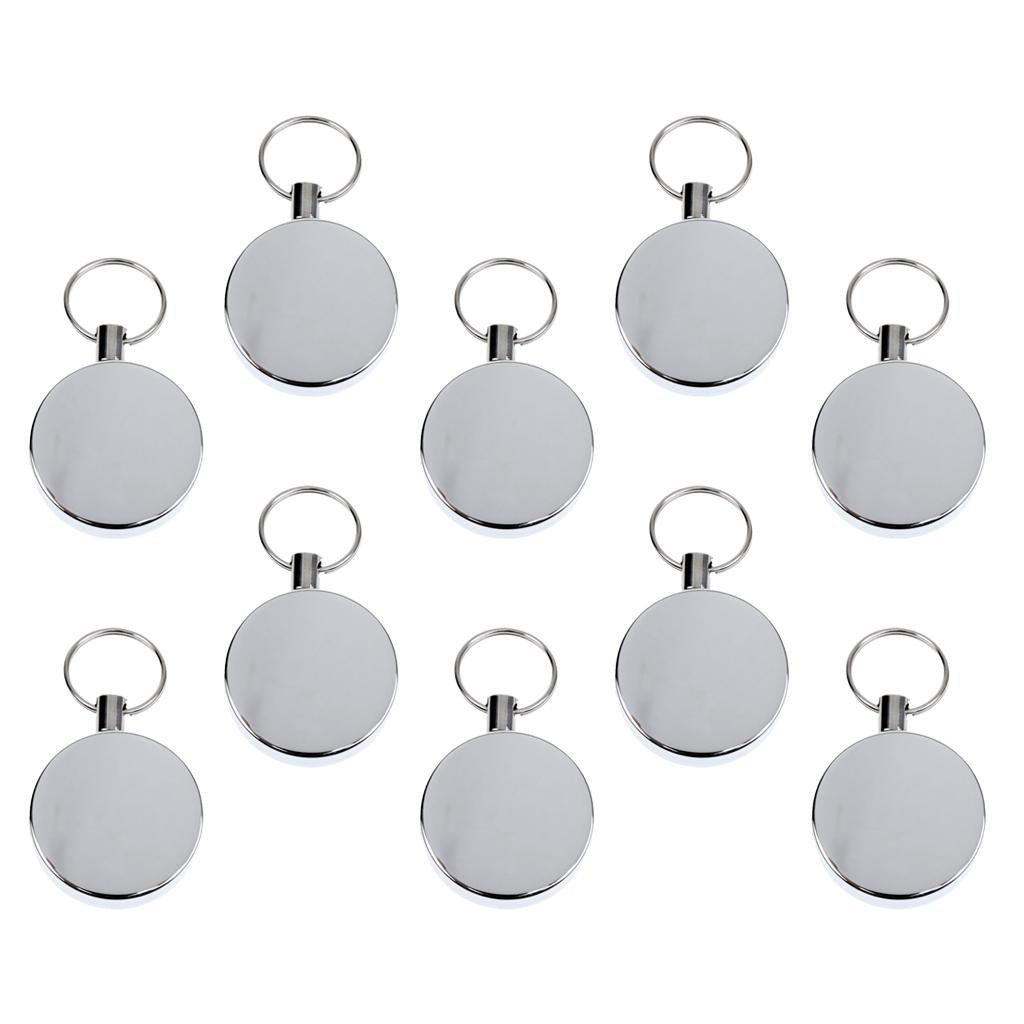 10 Pieces Retractable Badge Reel ID Holder Fishing Lanyard Reel Card Holder