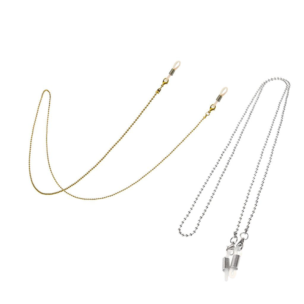 2 Pieces Bead Eyeglass Sunglasses Holder Glasses Retainer Cord Chain String