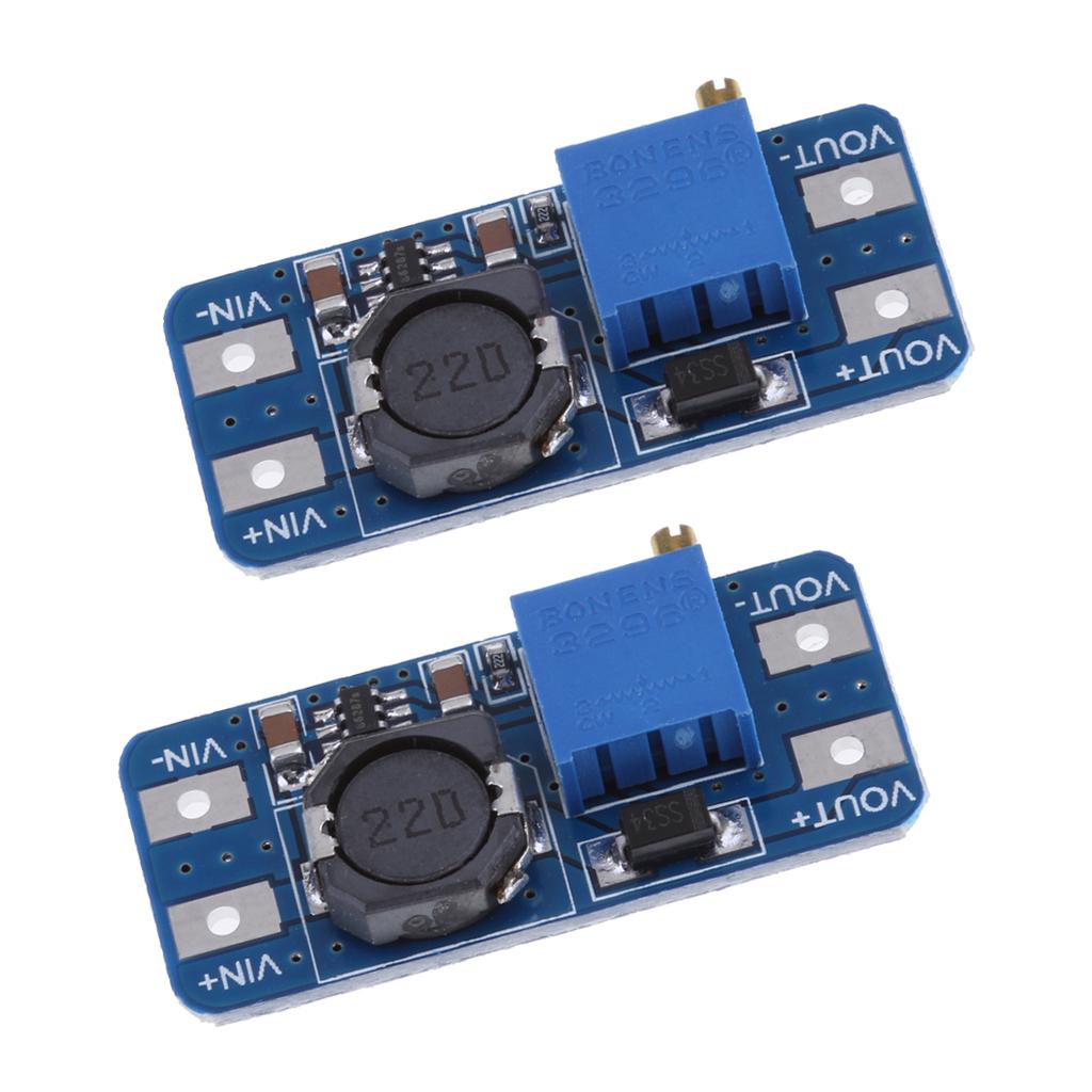2Pcs DC-DC Step Up Power Spply Module Booster Power Module 2A
