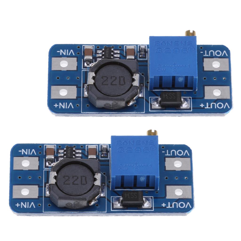2Pcs DC-DC Step Up Power Spply Module Booster Power Module 2A