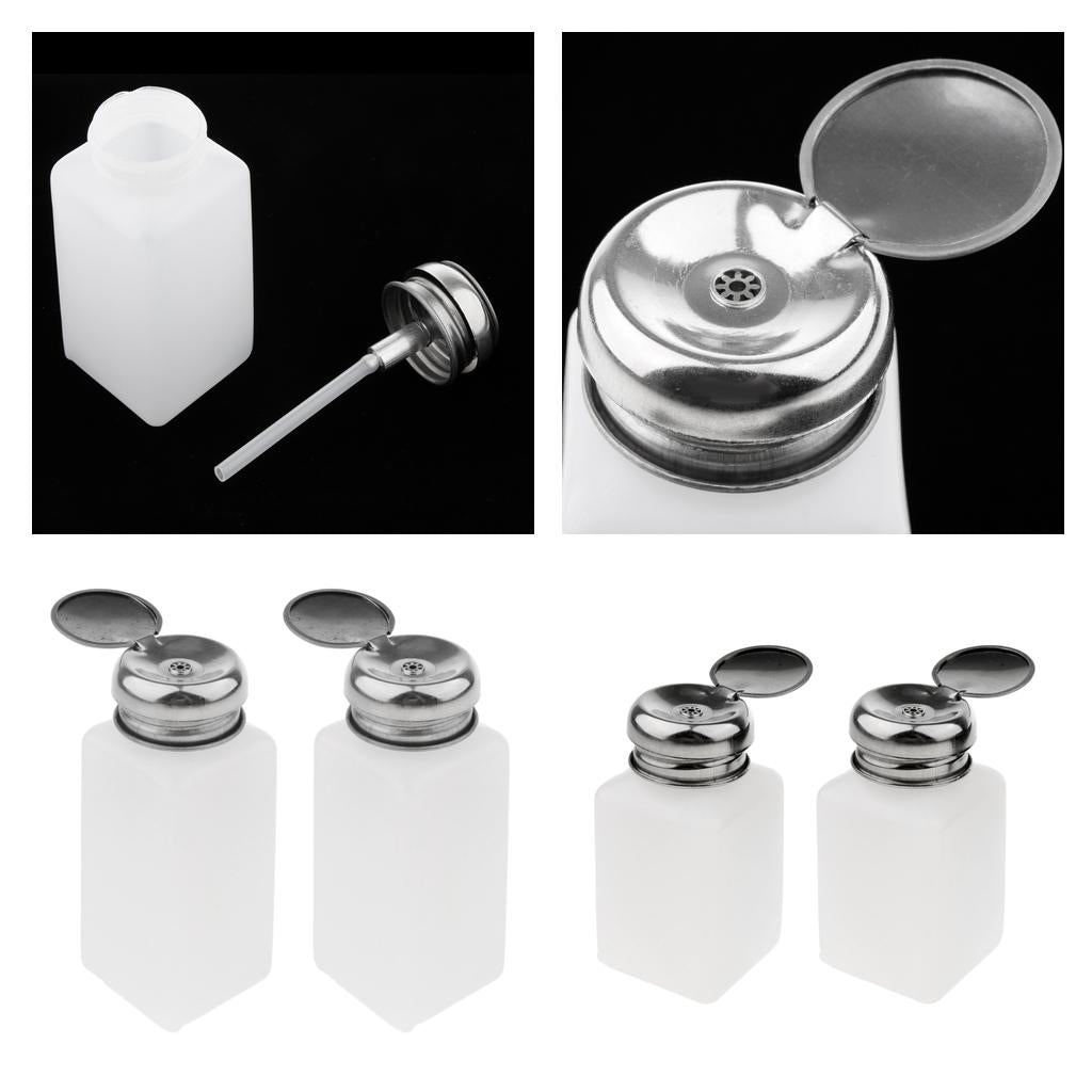 4x Nail Polish Remover Pump Dispenser Press Bottle Empty Container 200,250ml
