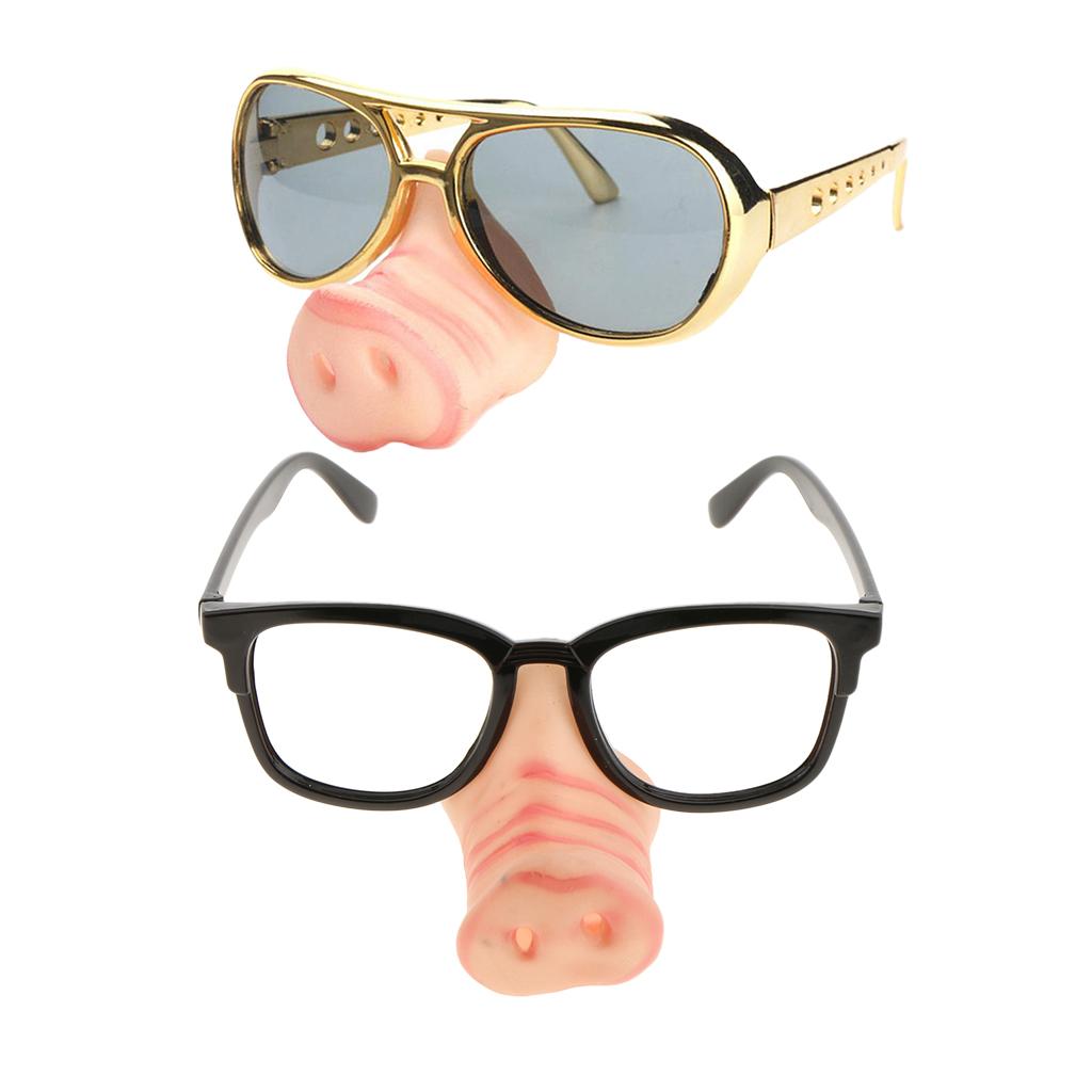 2/pack Novelty Pig Nose Sunglasses Funny Piggy Snout Fancy Dress Party Props