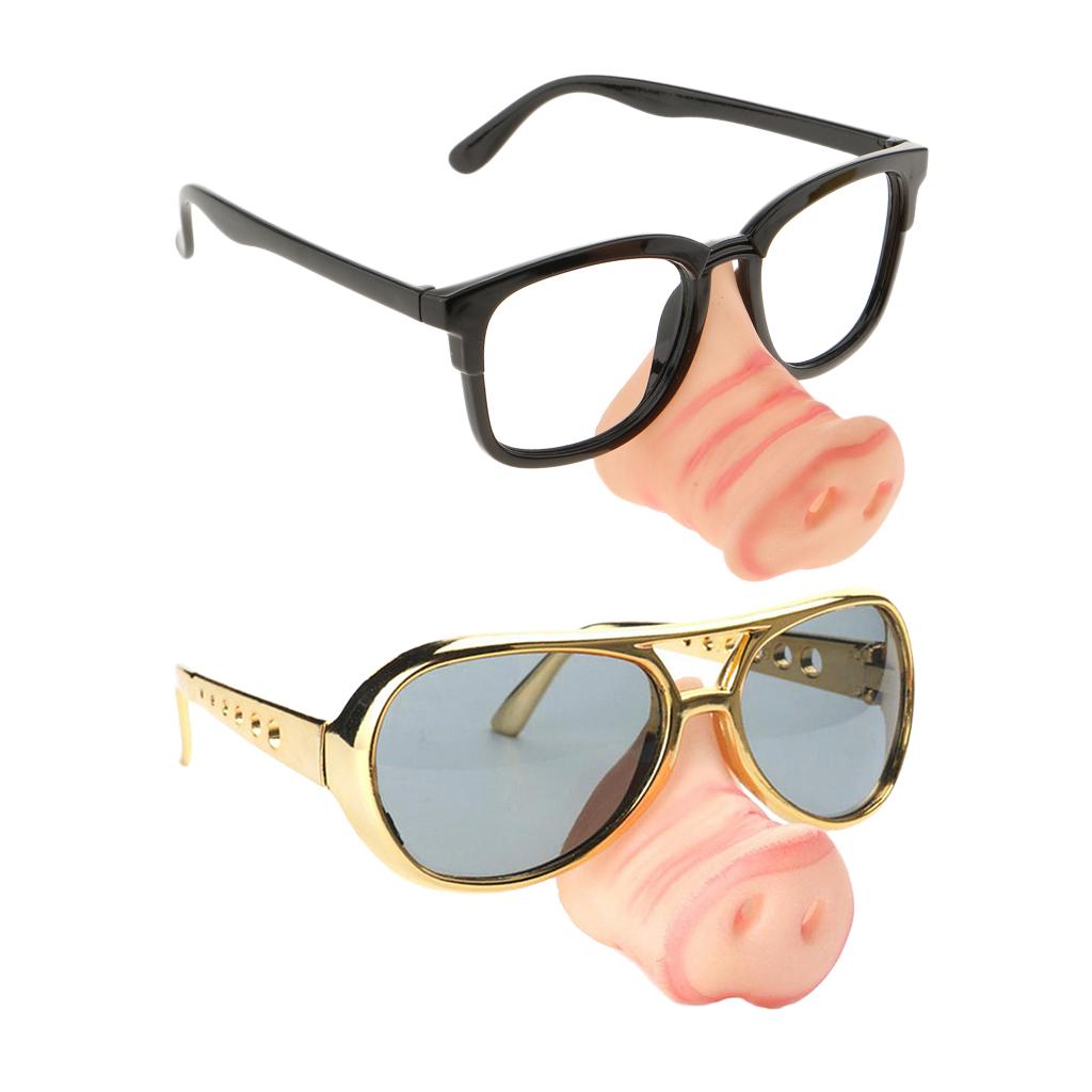 2/pack Novelty Pig Nose Sunglasses Funny Piggy Snout Fancy Dress Party Props