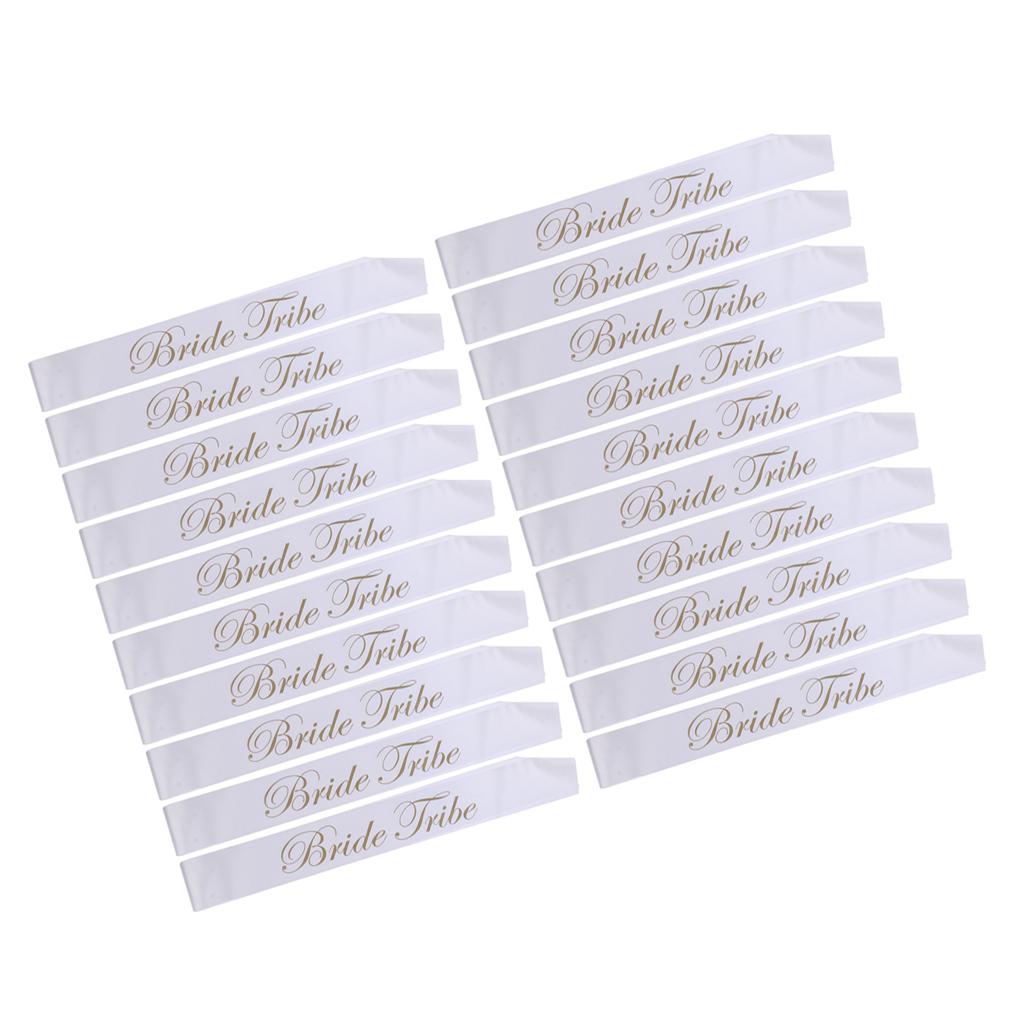 20 Pieces Bride Tribe Sash Wedding Sash Hen Night Bachelorette Party Decor