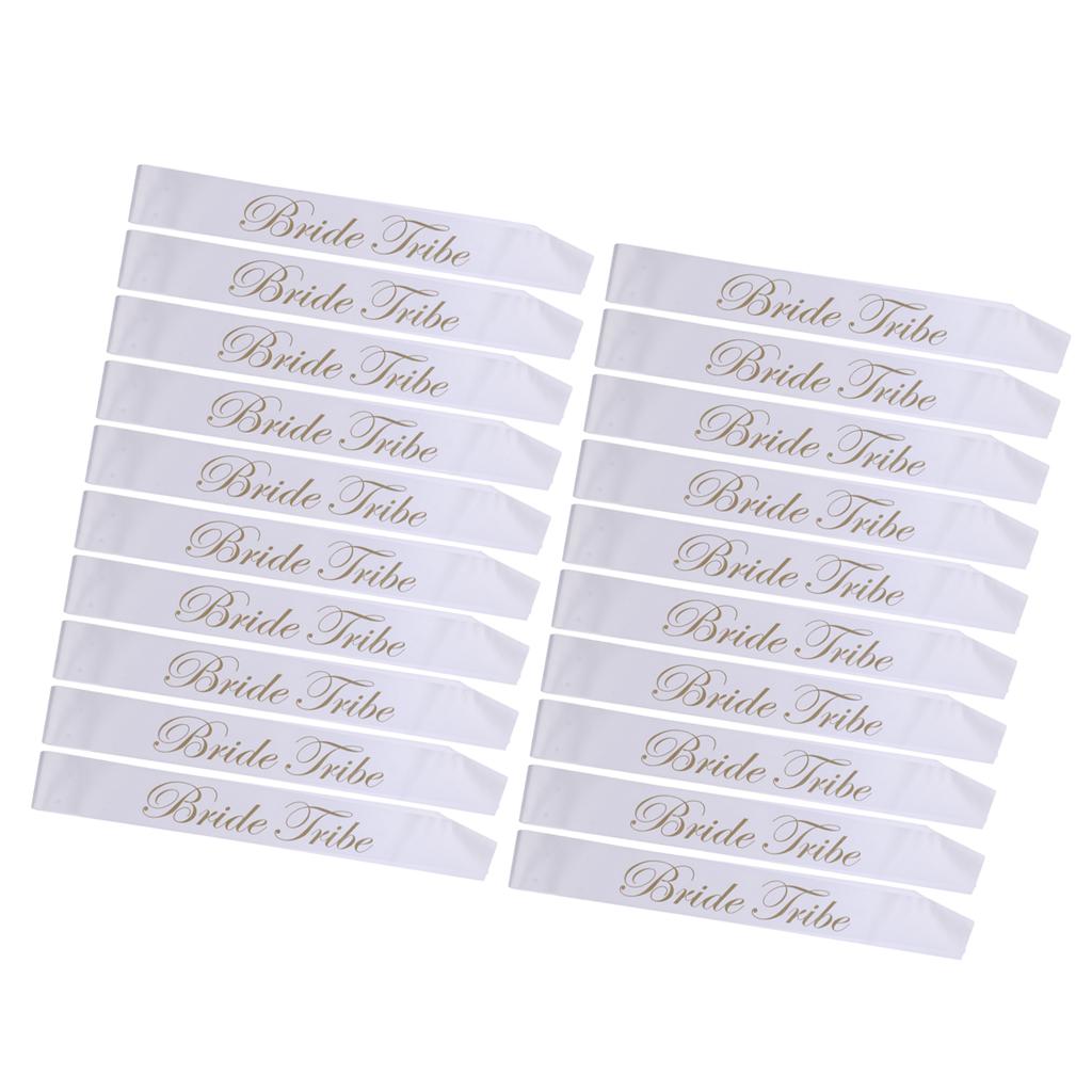20 Pieces Bride Tribe Sash Wedding Sash Hen Night Bachelorette Party Decor