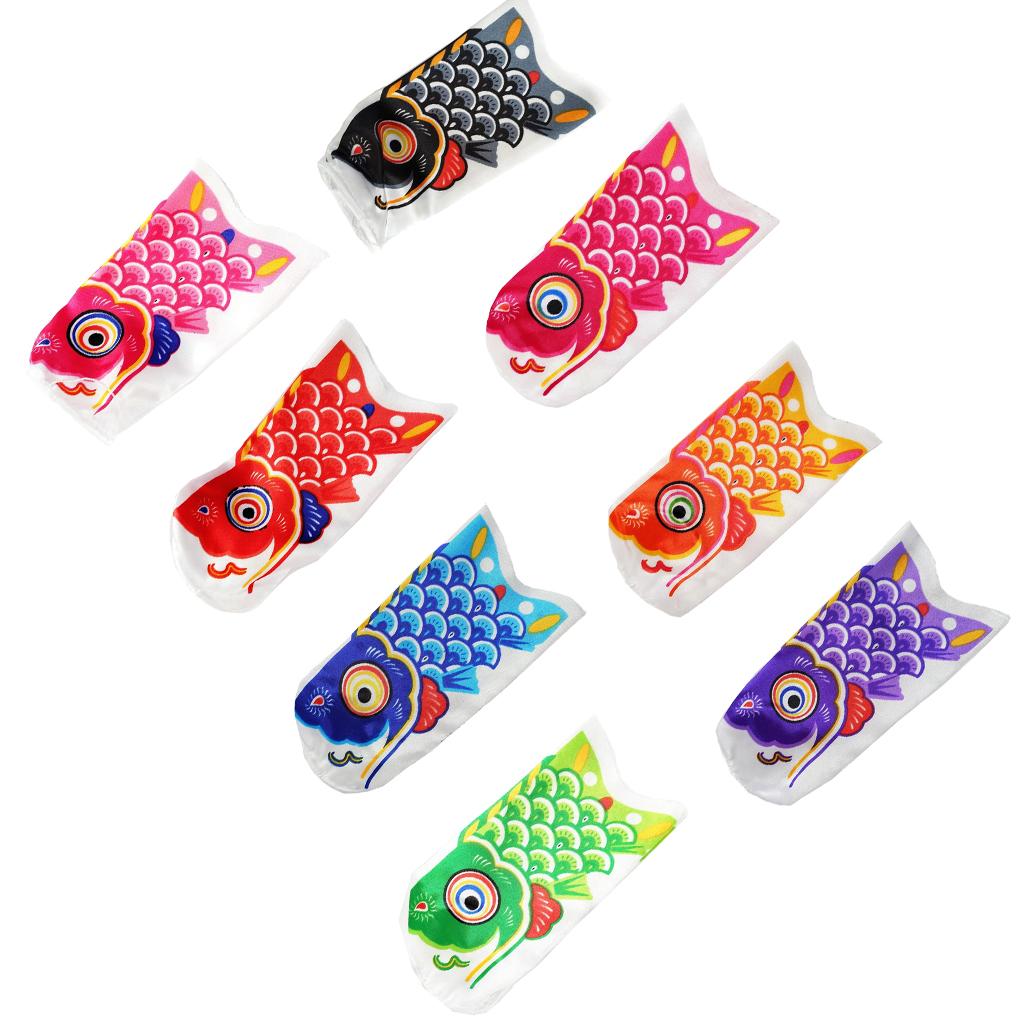 8pcs Japanese Decorative Windsock Carp Flag Koi Nobori Sailfish 15cm