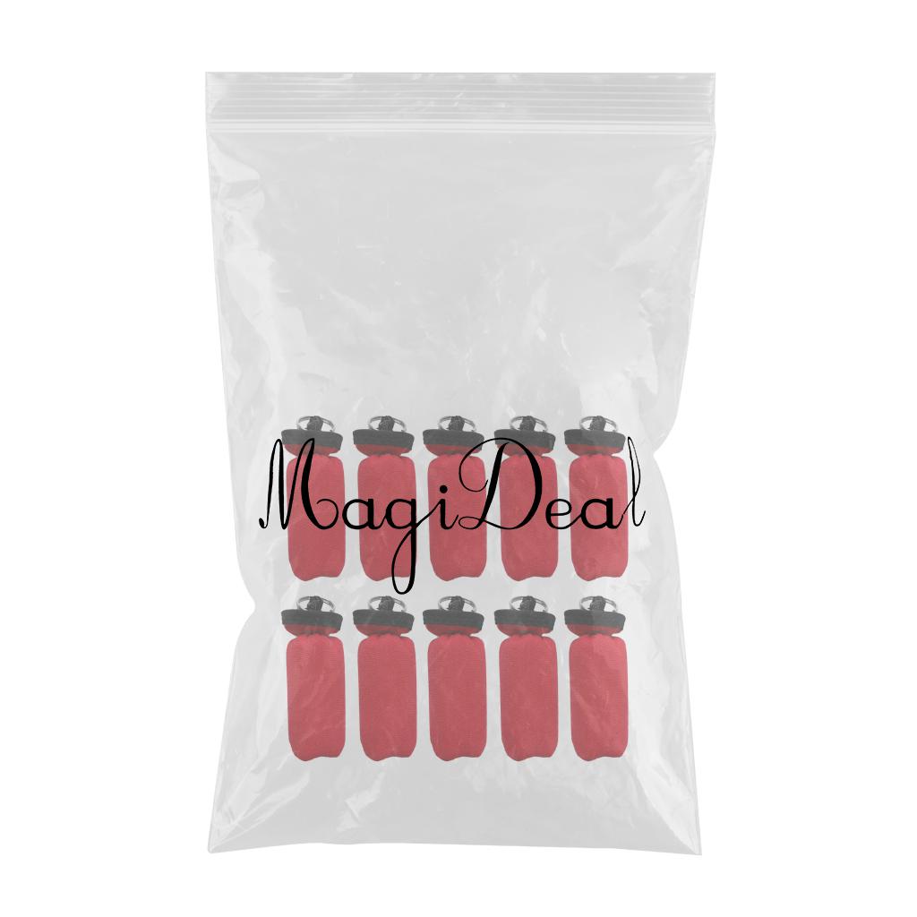 10 Pieces Cylinder Floating Keyring for Marine Boat Yacht Sailing Red