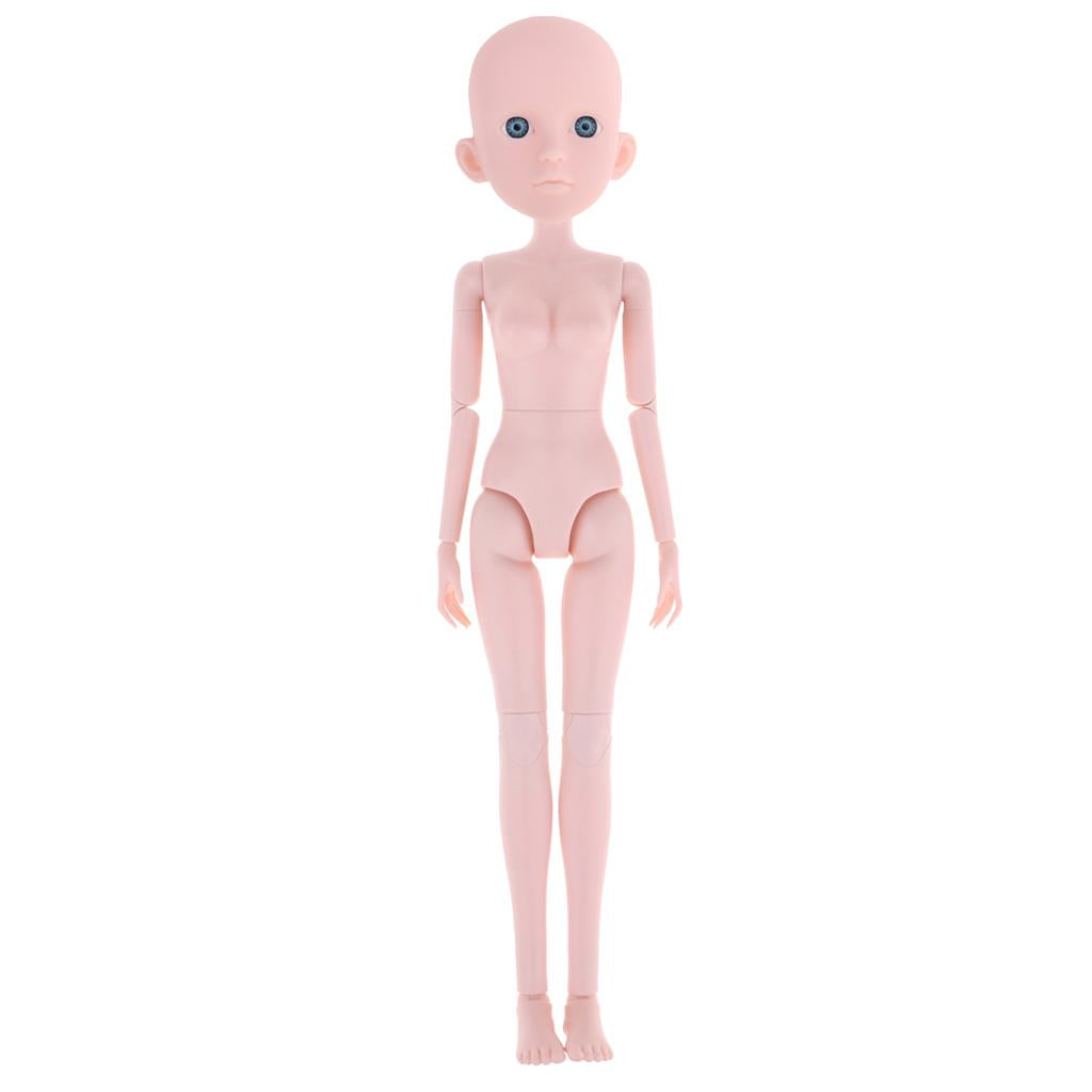 1/4 Bjd Nude Doll Medium Bust Female Body and Head Ball-Jointed Dolls Parts