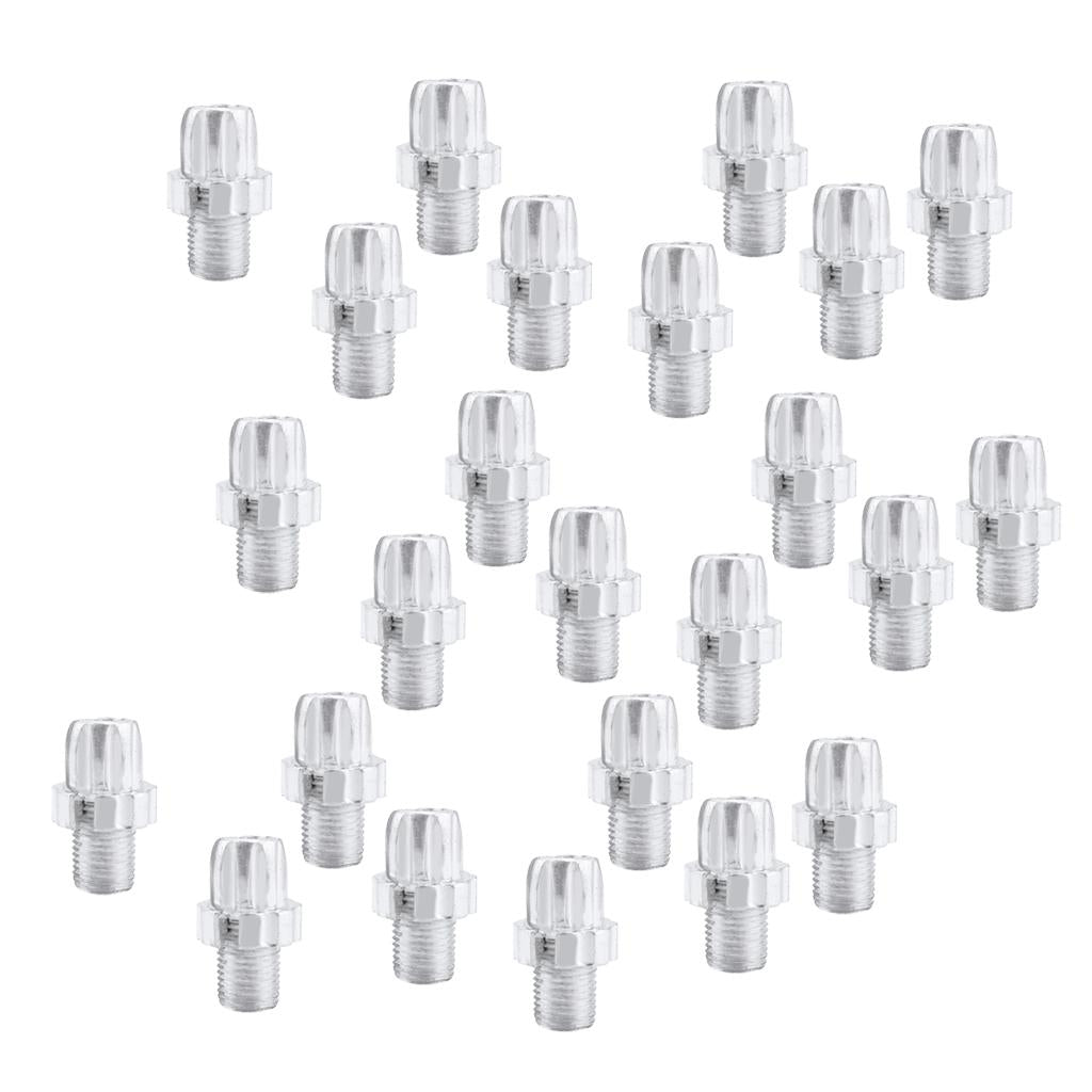 24Pcs Aluminum Bike Brake Handle Adjustment Screws Bike Accessories Silver
