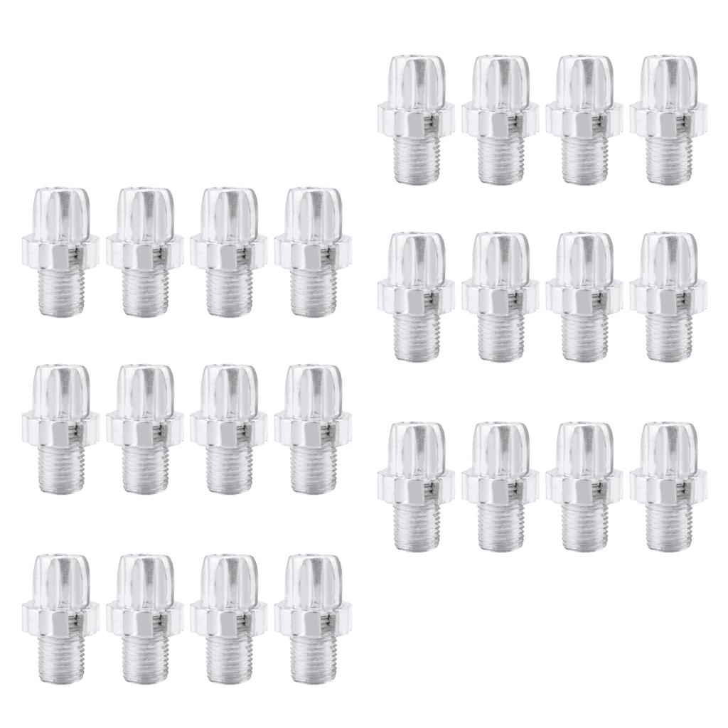 24Pcs Aluminum Bike Brake Handle Adjustment Screws Bike Accessories Silver