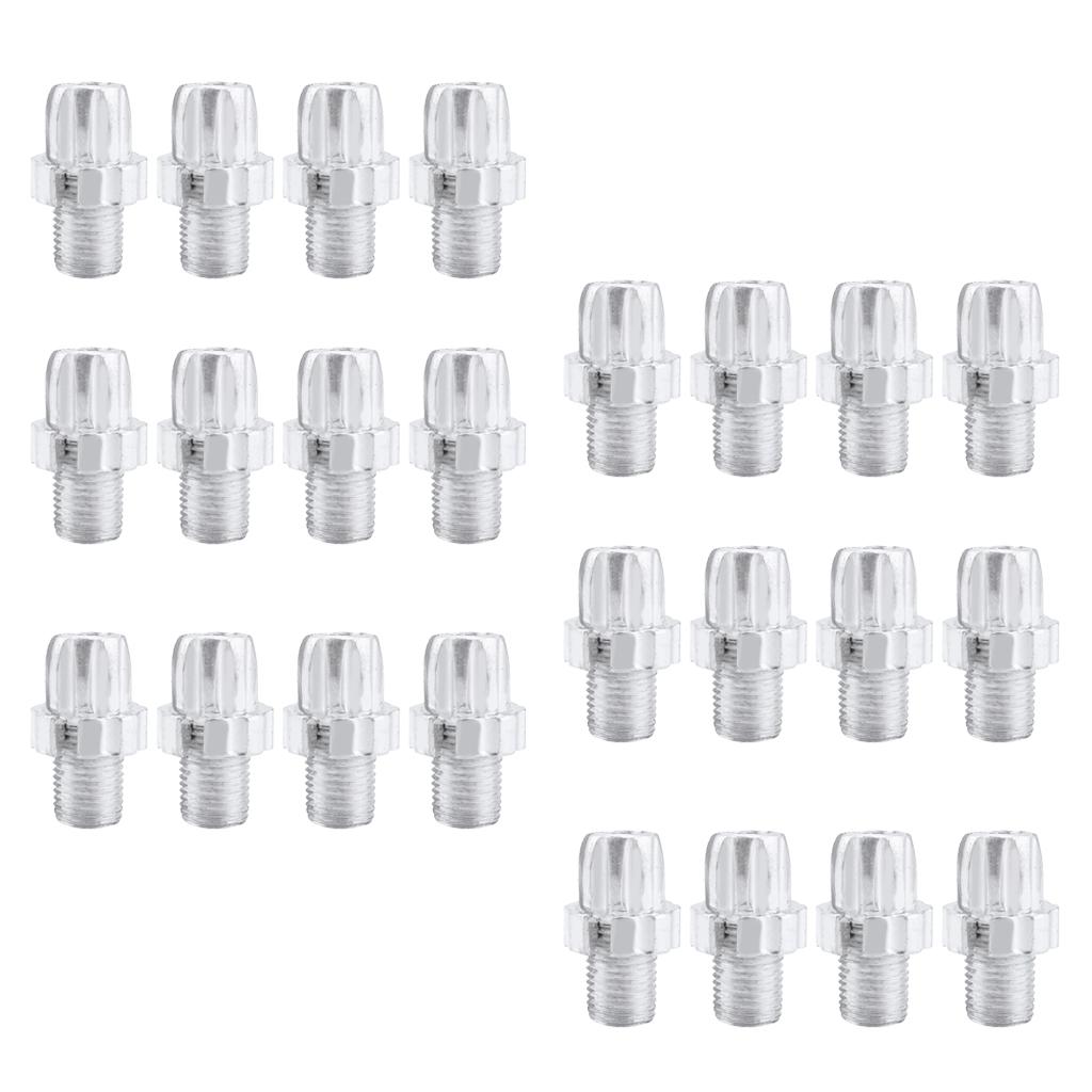 24Pcs Aluminum Bike Brake Handle Adjustment Screws Bike Accessories Silver