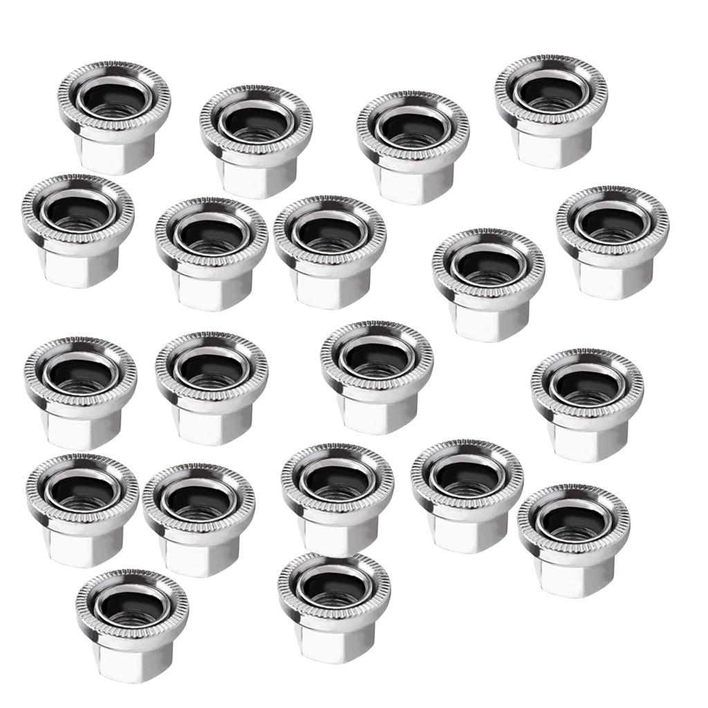 20x Track Nuts Bicycle Wheel BMX Fixie Axle Vintage Old School for Rear Hub