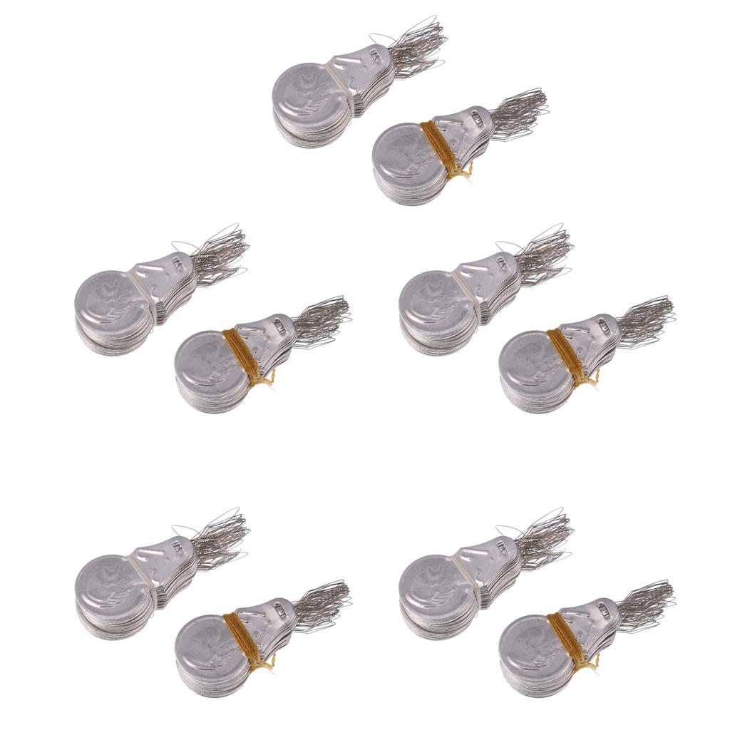 500Pcs Silver Wire Loop DIY Needle Threader Insertion Hand Machine Sewing