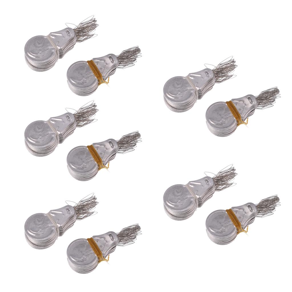 500Pcs Silver Wire Loop DIY Needle Threader Insertion Hand Machine Sewing