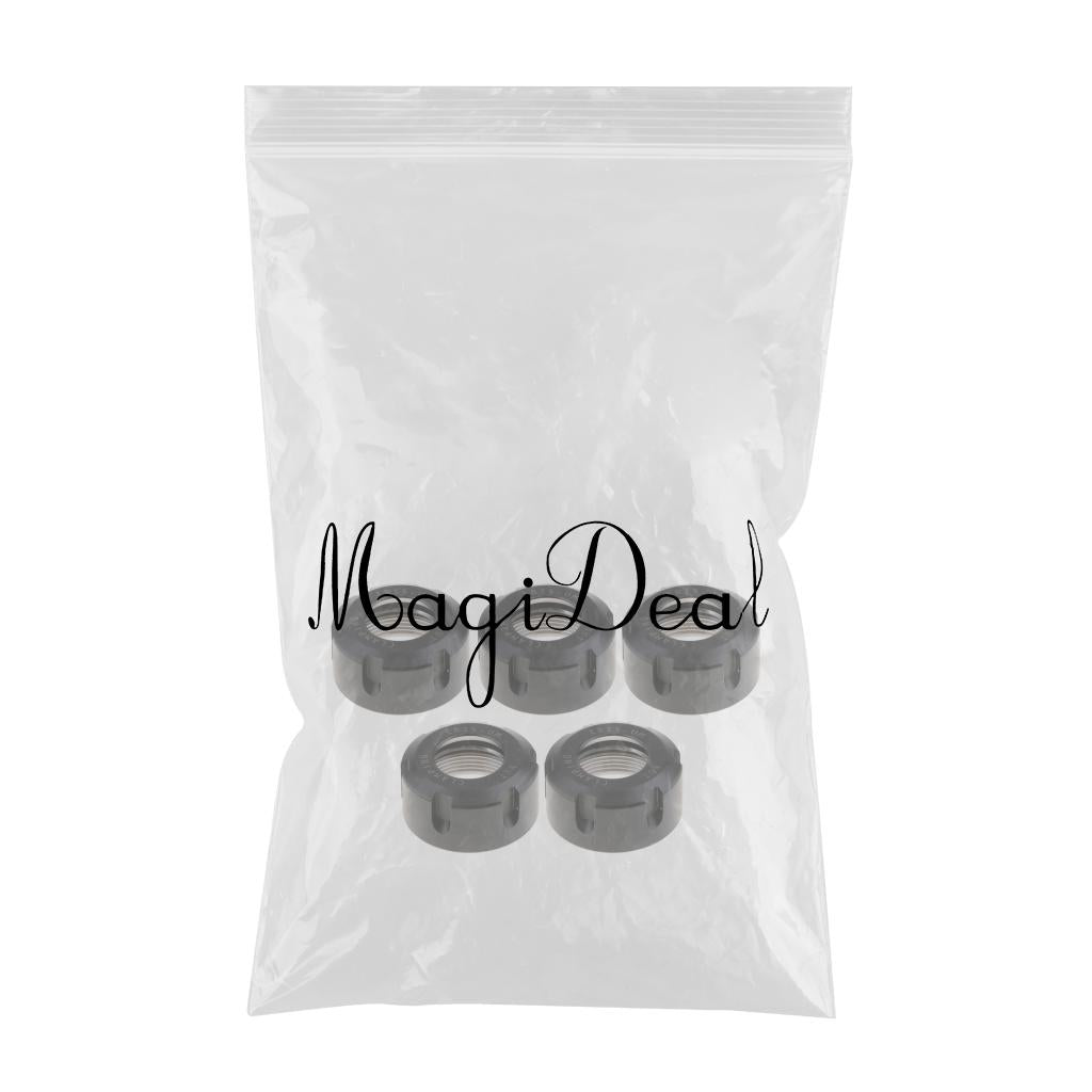 5Pcs Black ER25UM Collet Clamping Nut for CNC Milling Chuck Holder Lathe