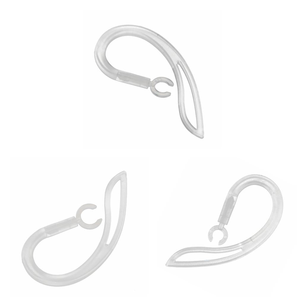 3 X Replacement Spare Ear Hook Earloop For Headset 5.0mm 6.0mm 7.0 mm Clear