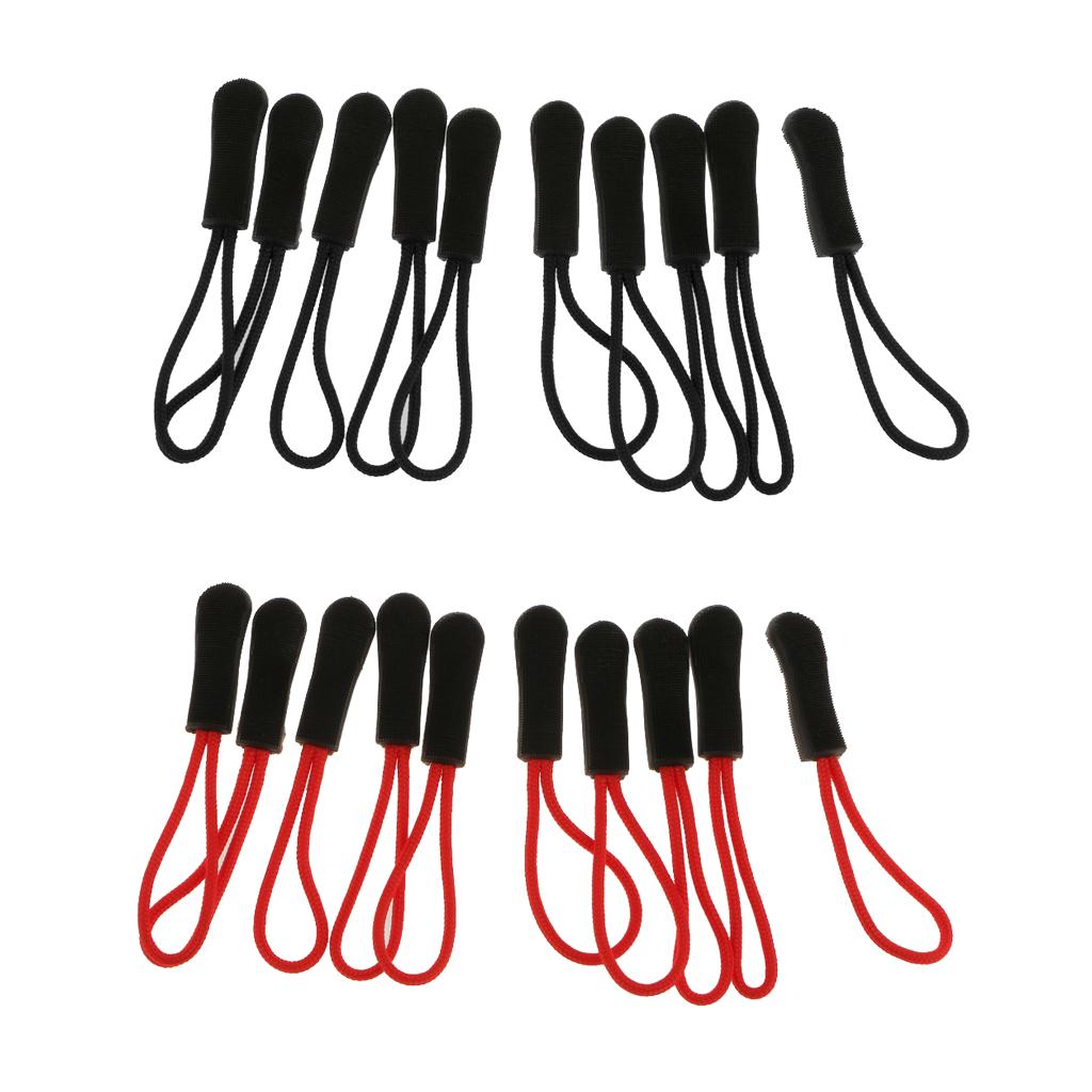 20pcs Zipper Pulls Replacement Zip Cord Puller Slider For Jacket Backpack