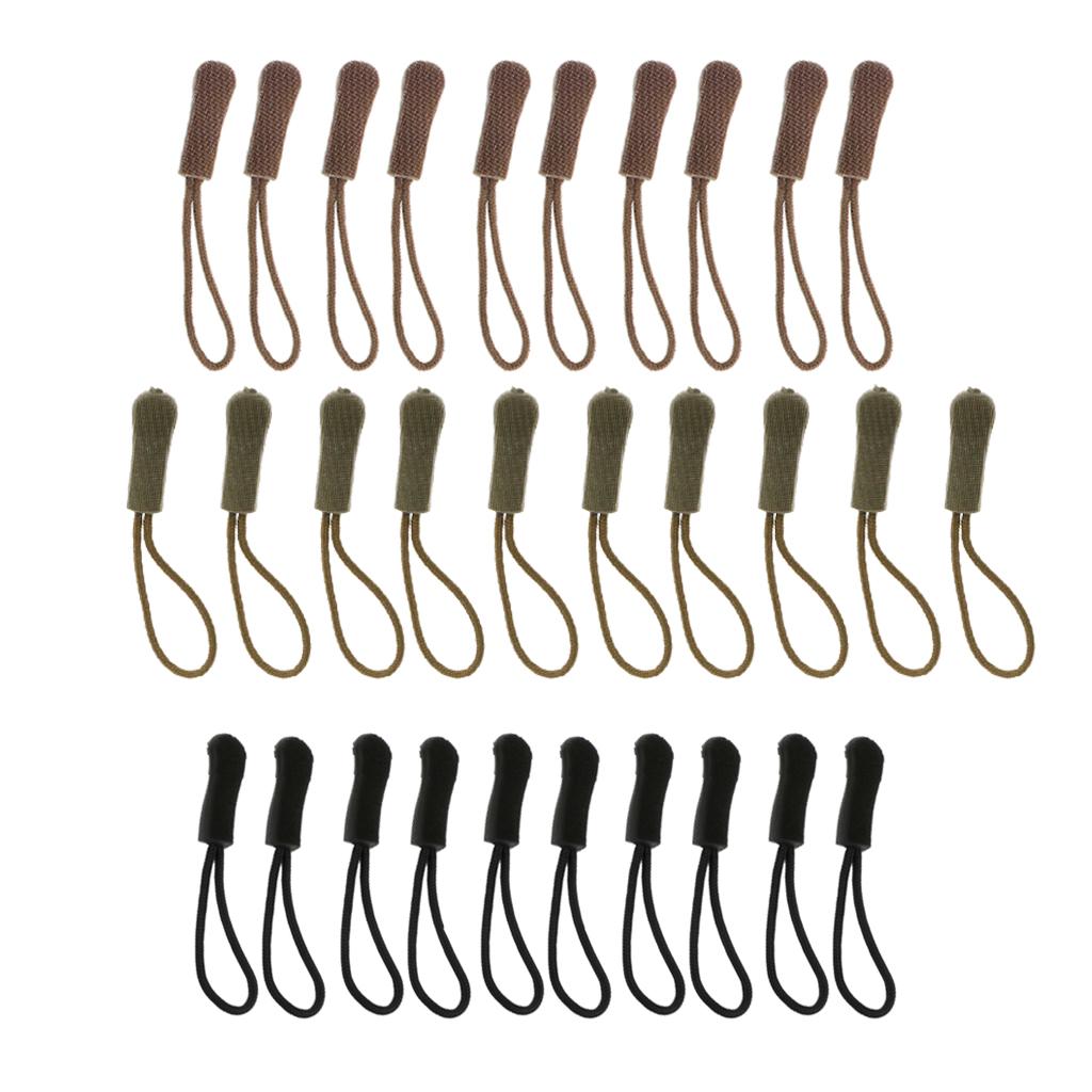 30Pcs/lot Non-slip Zipper Pull Cord Zip Puller Zip Fastener Replacements