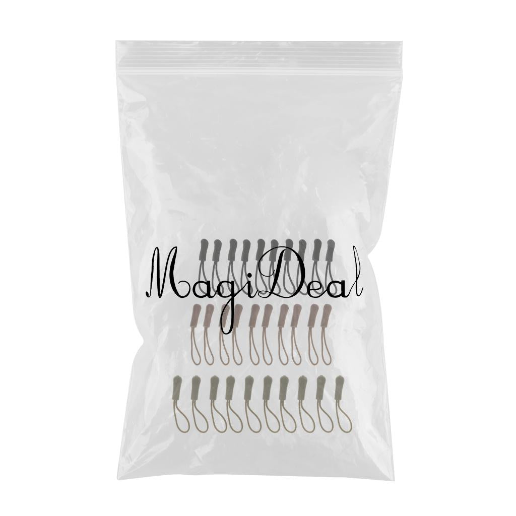 30Pcs/lot Non-slip Zipper Pull Cord Zip Puller Zip Fastener Replacements