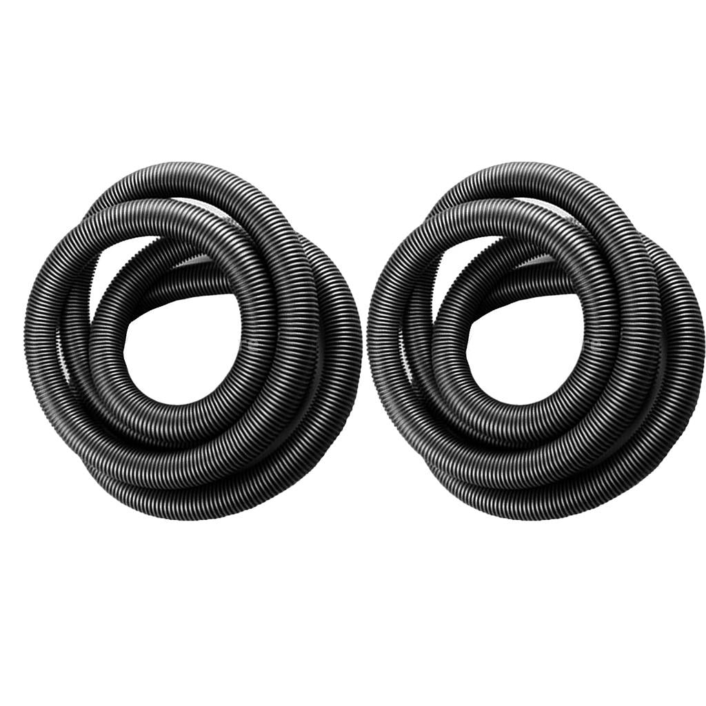 2 pcs Universal Plastic Vacuum Hose Spiral Corrugated Pipe 28mm Inner Dia.