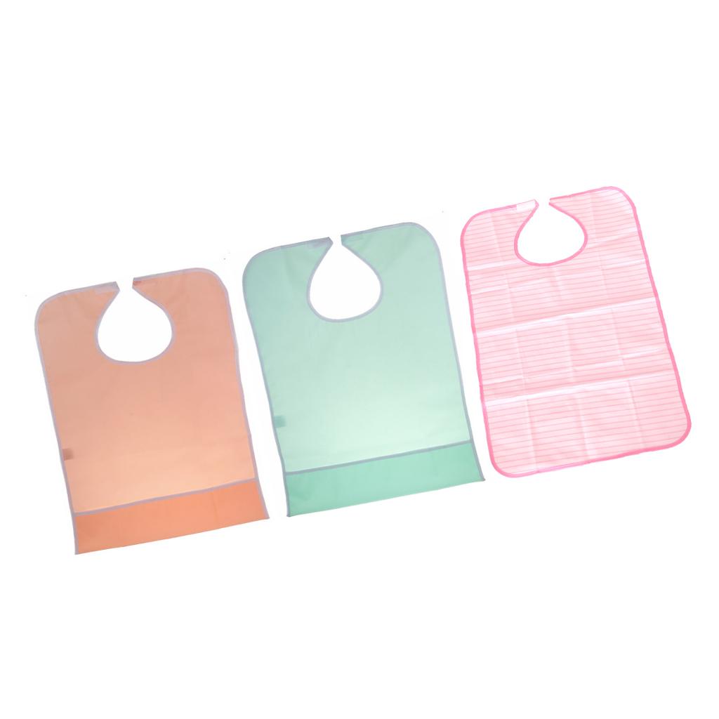 3pcs Waterproof Bib Meals Eating Protector Disability Patient Aid Apron 02