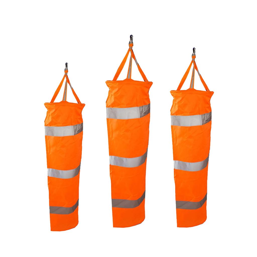 3Pcs Airport Windsock Outdoor Wind Sock Bag Reflective Belt Grommet