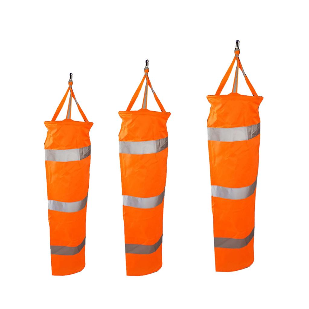 3Pcs Airport Windsock Outdoor Wind Sock Bag Reflective Belt Grommet