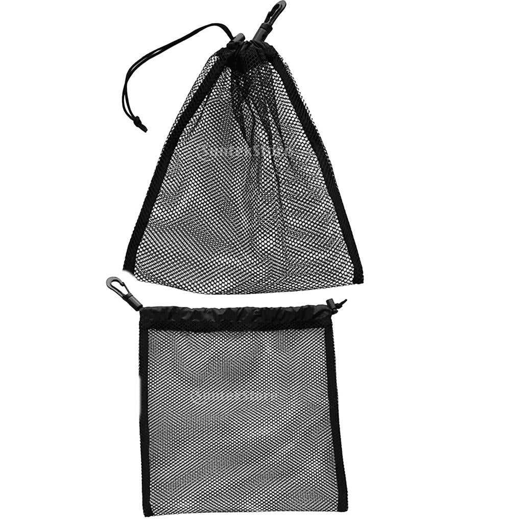 20x24cm Mesh Net Bag Pouch Golf Table Tennis Ball Carry Holder Storage 2pcs
