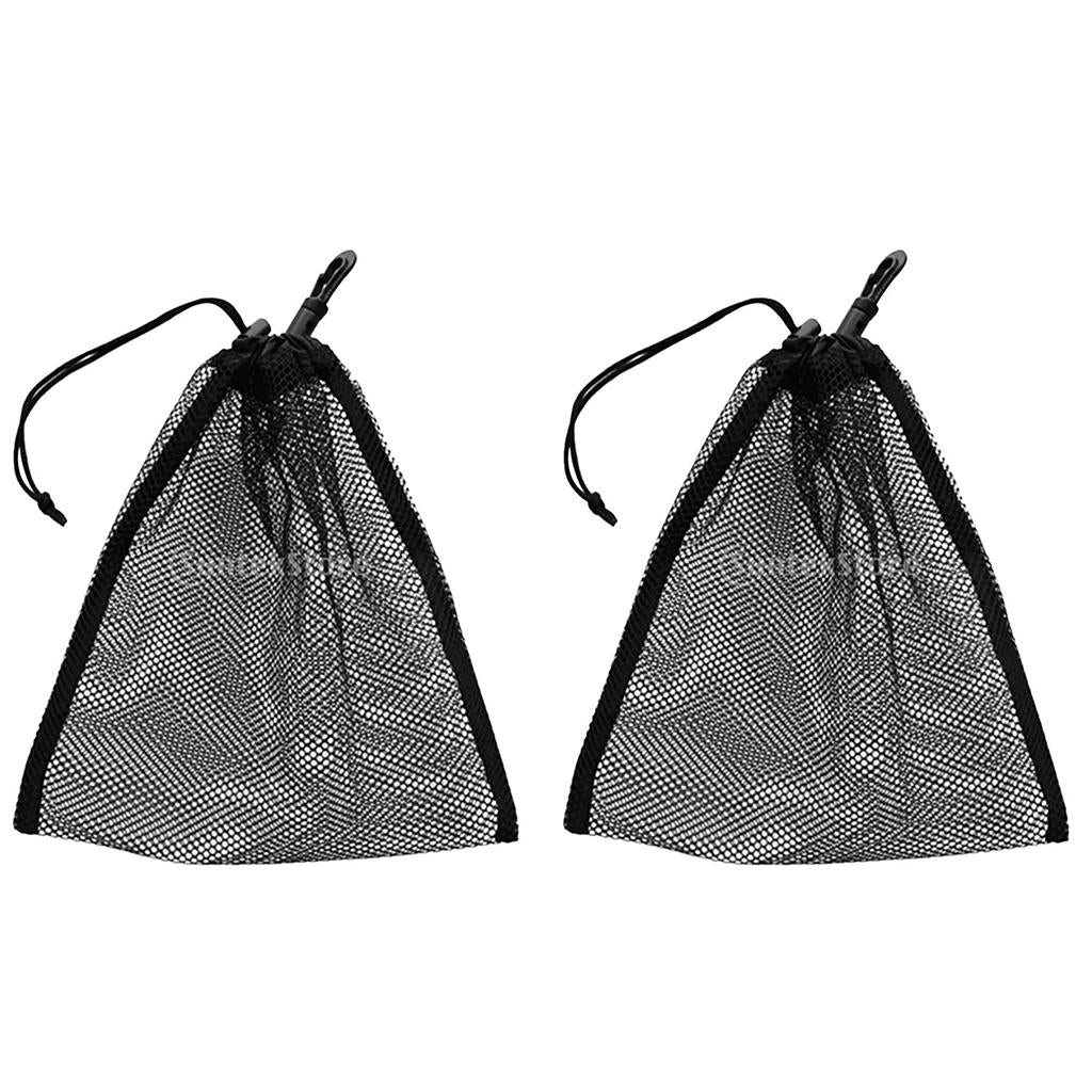 20x24cm Mesh Net Bag Pouch Golf Table Tennis Ball Carry Holder Storage 2pcs