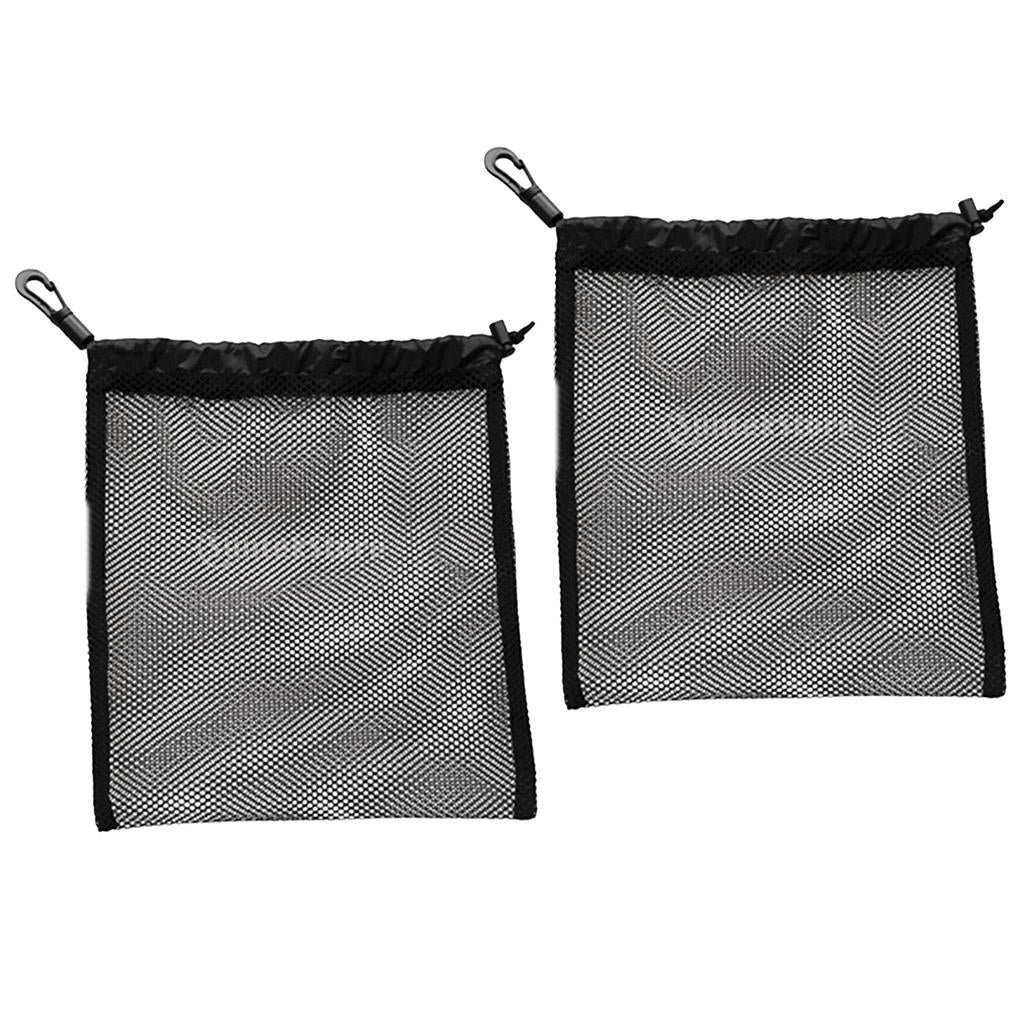 20x24cm Mesh Net Bag Pouch Golf Table Tennis Ball Carry Holder Storage 2pcs
