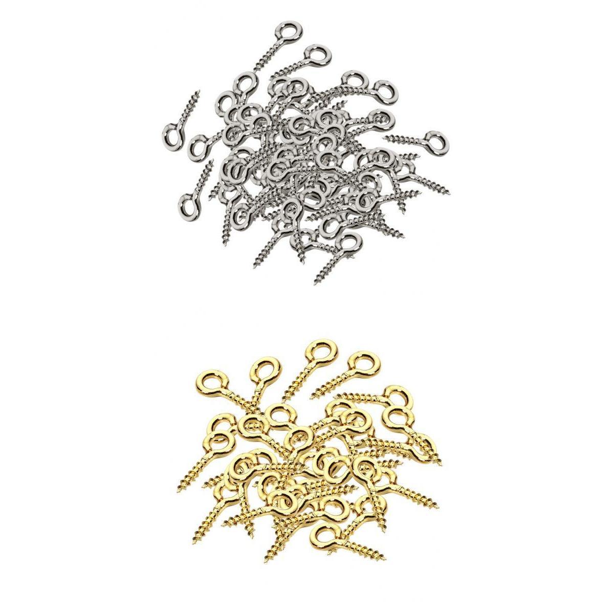 400Pieces Multicolor Screw Eyes Pins Eyelets Screw Jewelry Making Findings