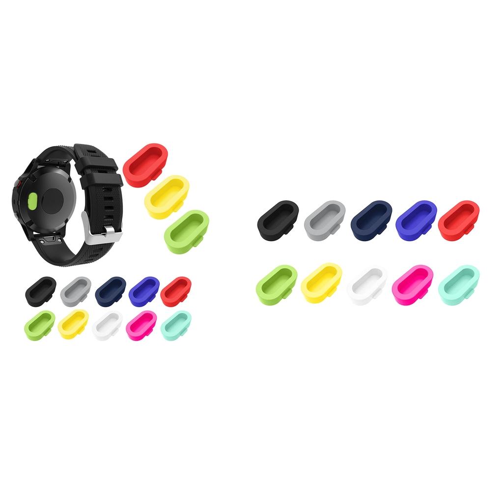 20 Pieces Soft Silicone Anti Dust Plugs for Garmin Fenix 5 Multi Colors