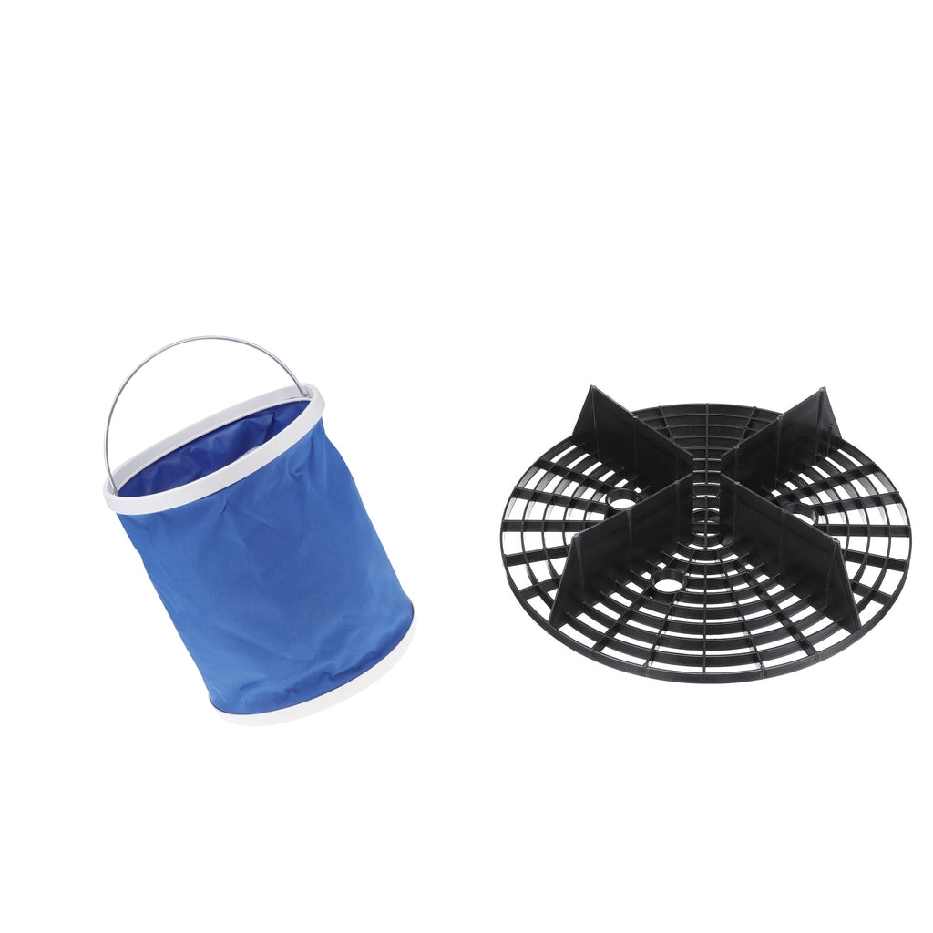 11L Collapsible Bucket Car Wash Storage+Wash Water Bucket Filter