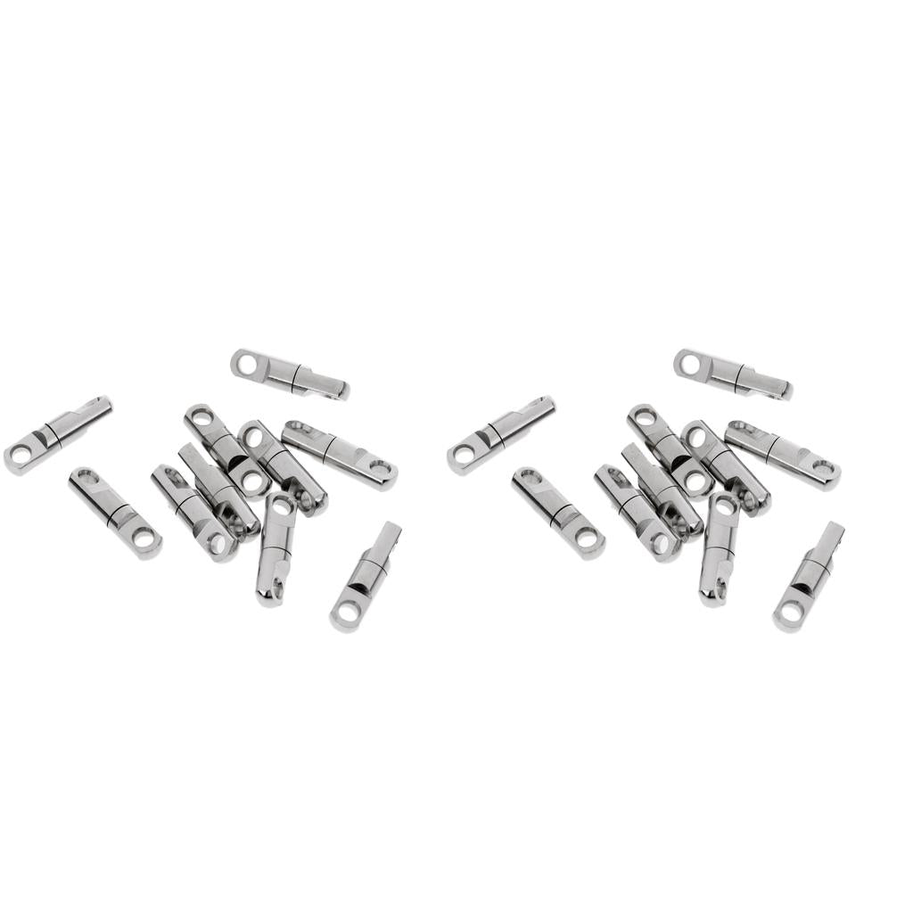20pcs Column Type Rotary Ring Bearing Swivel Fishing Swivels Hook Connectors